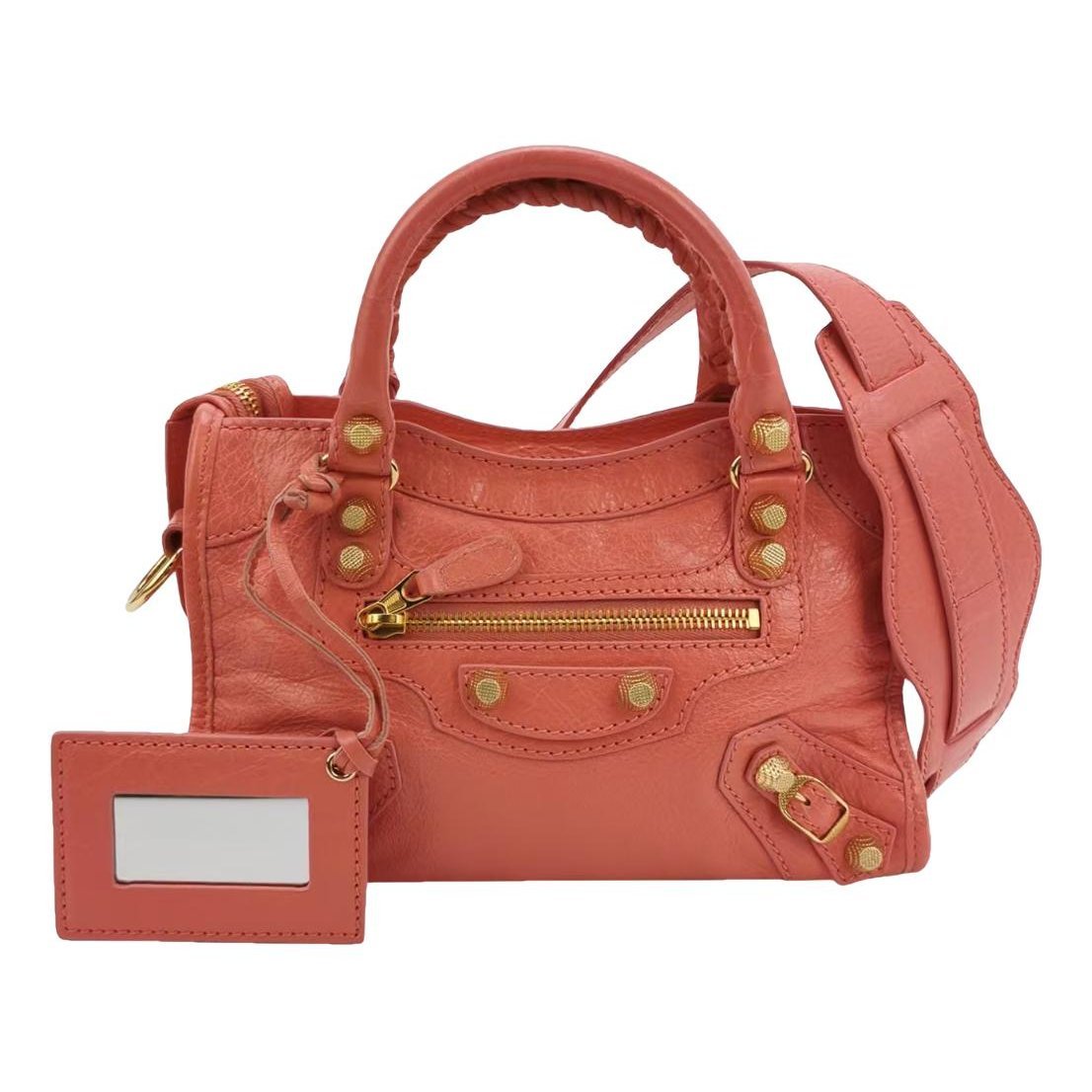 City leather handbag