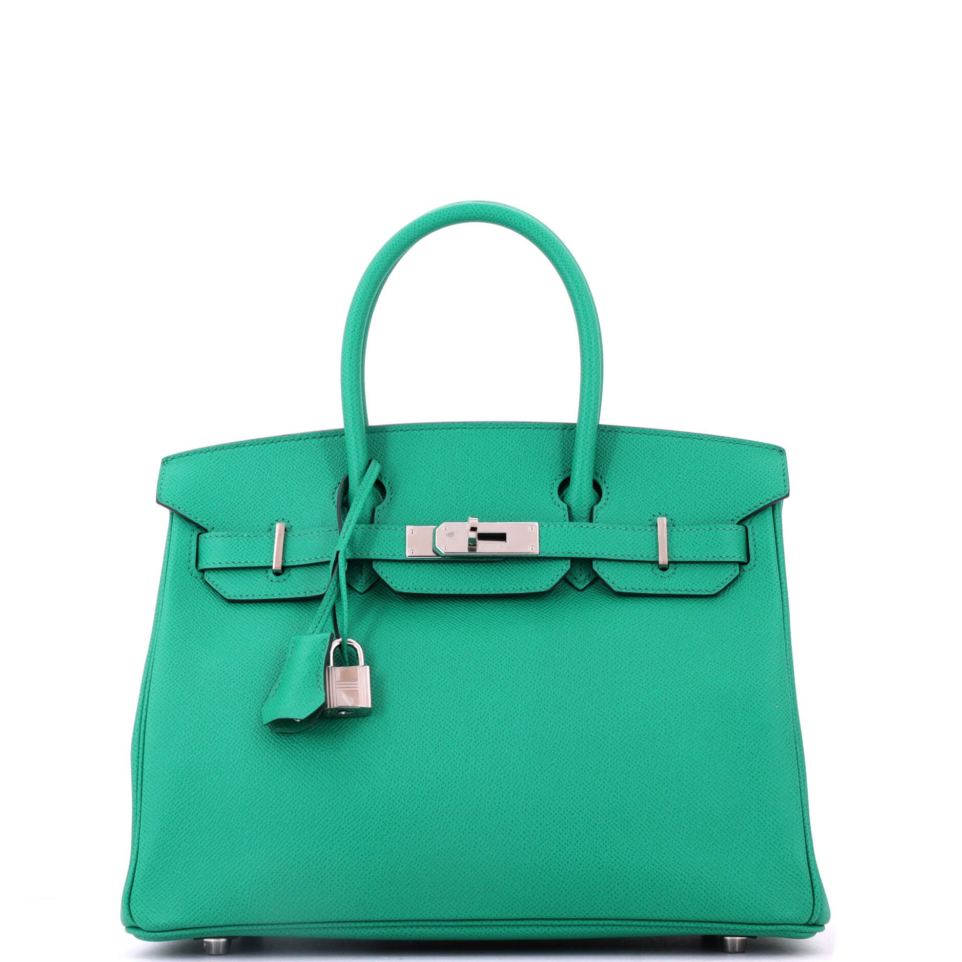 Birkin Handbag Vert Jade Epsom with Palladium Hardware 30