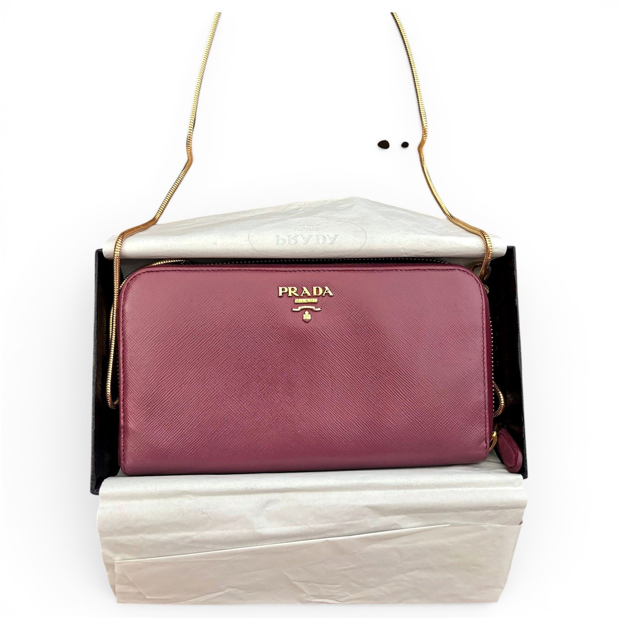 Leather clutch bag
