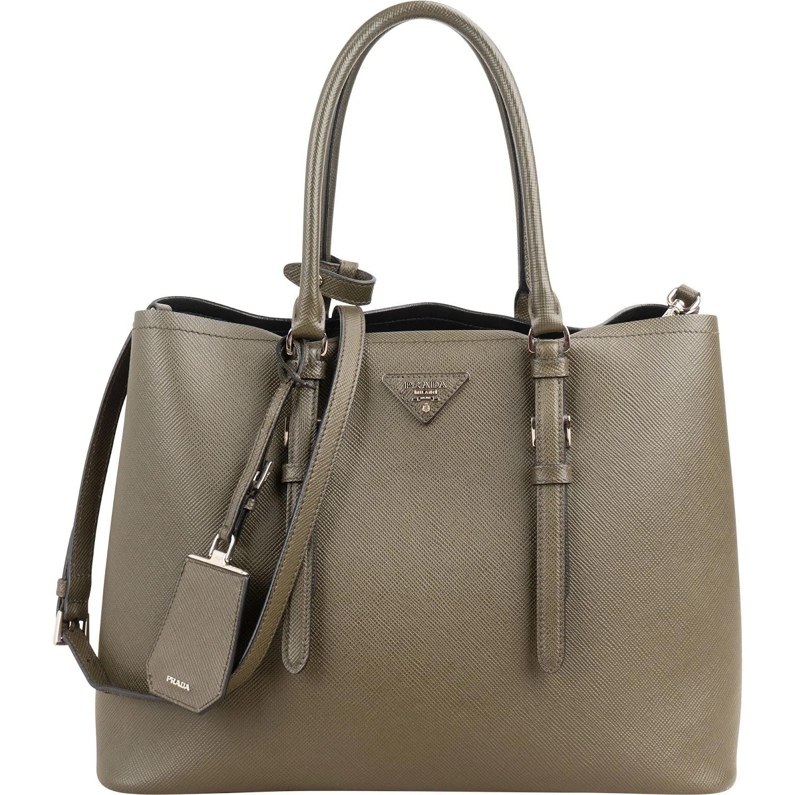 Double leather crossbody bag