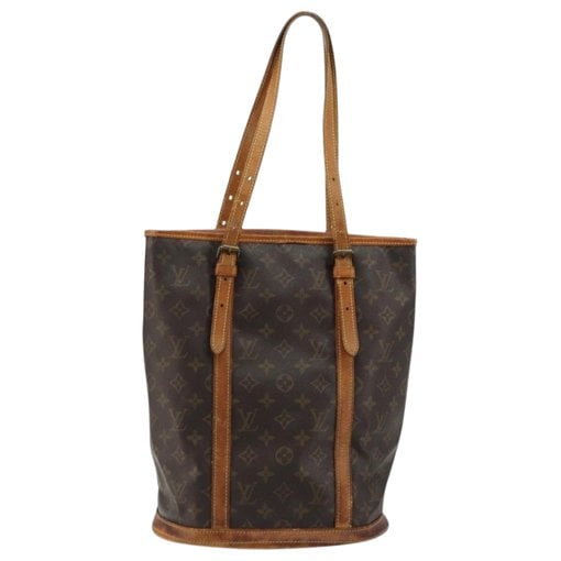 Bucket leather handbag