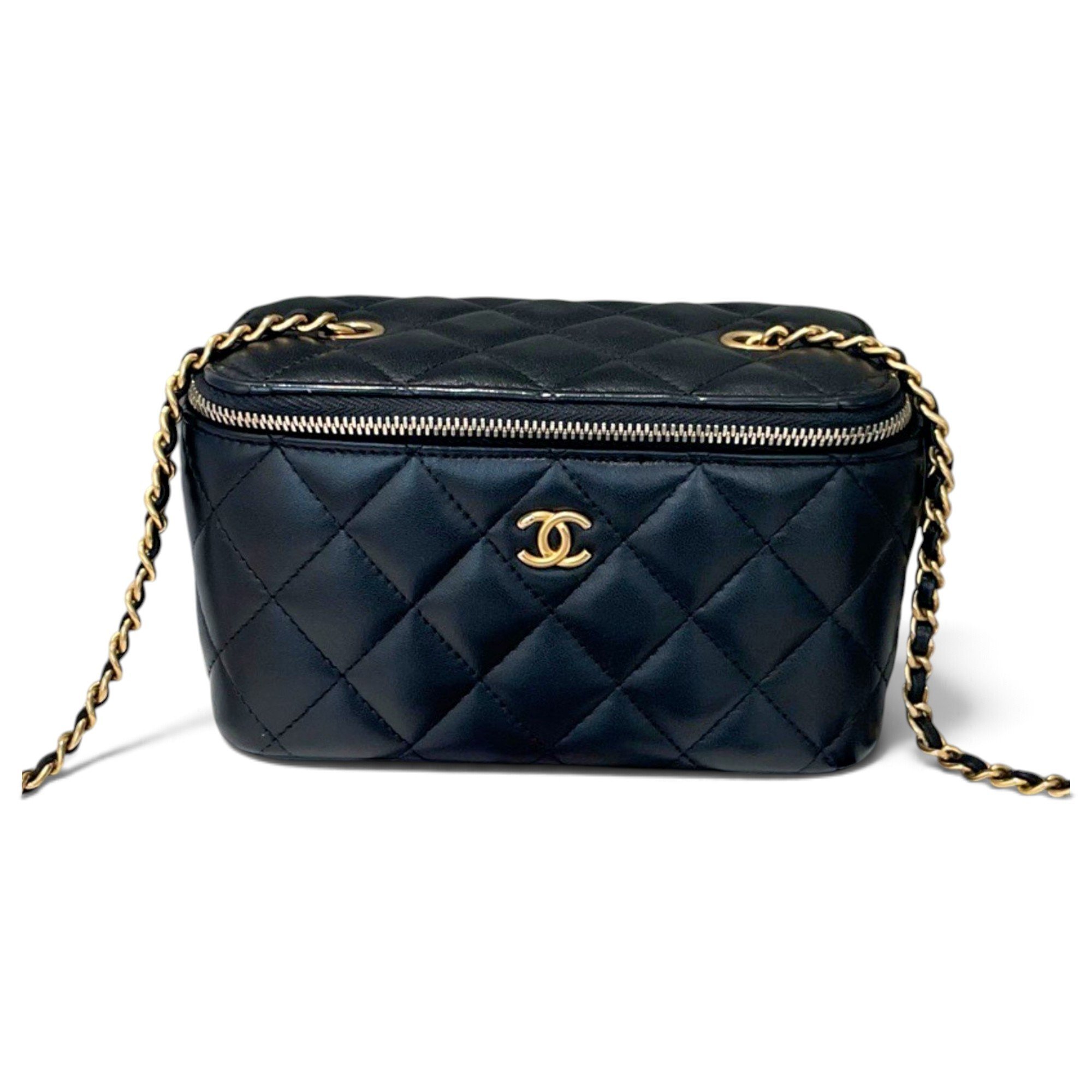 Vanity leather handbag