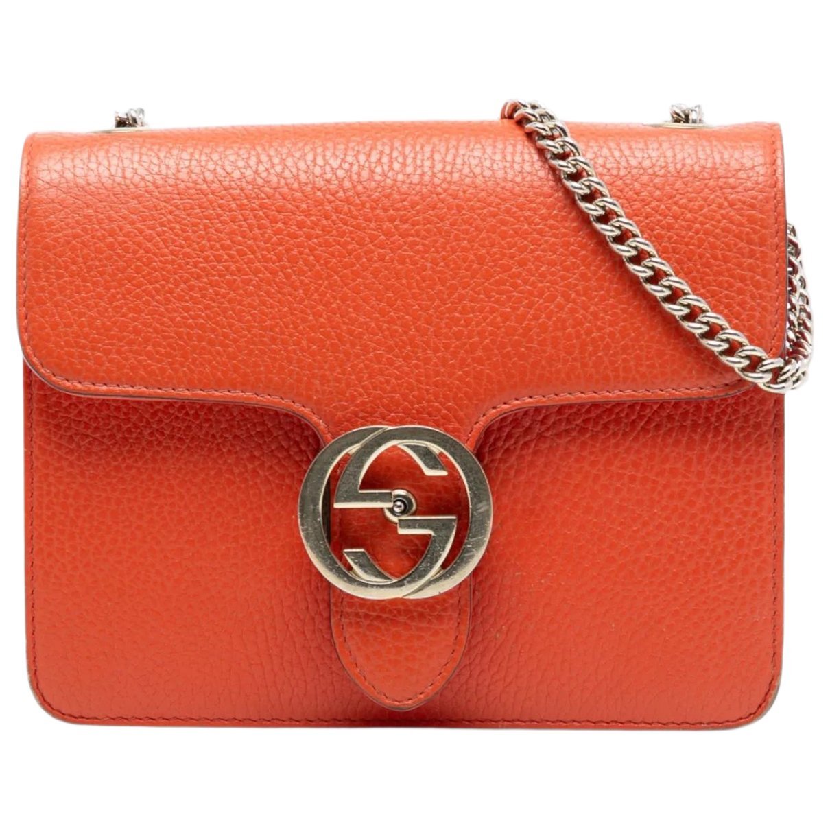 Interlocking leather crossbody bag