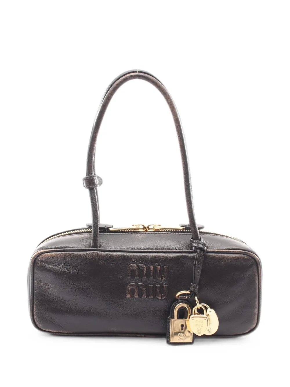 Beau logo-embossed shoulder bag