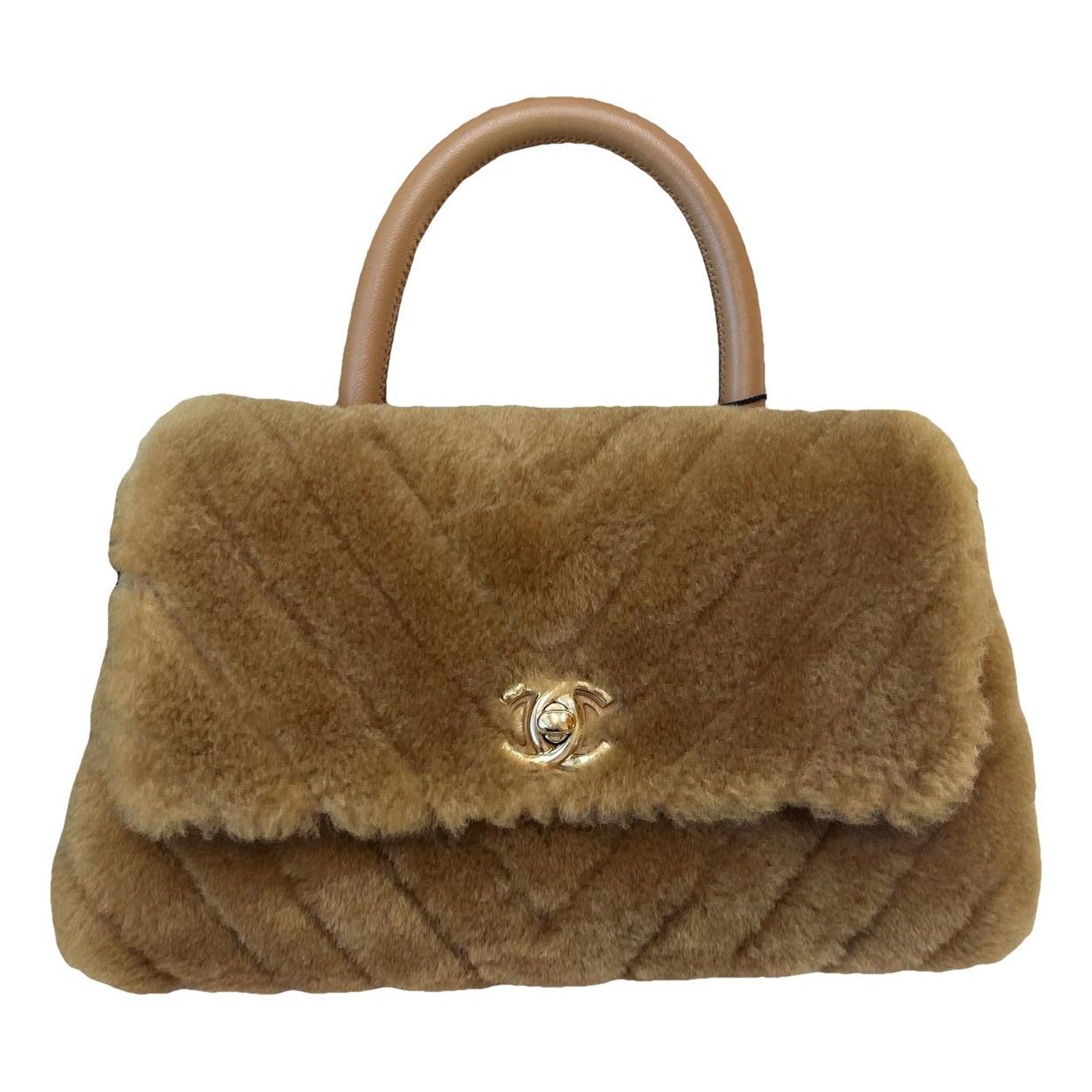 Coco Handle wool handbag