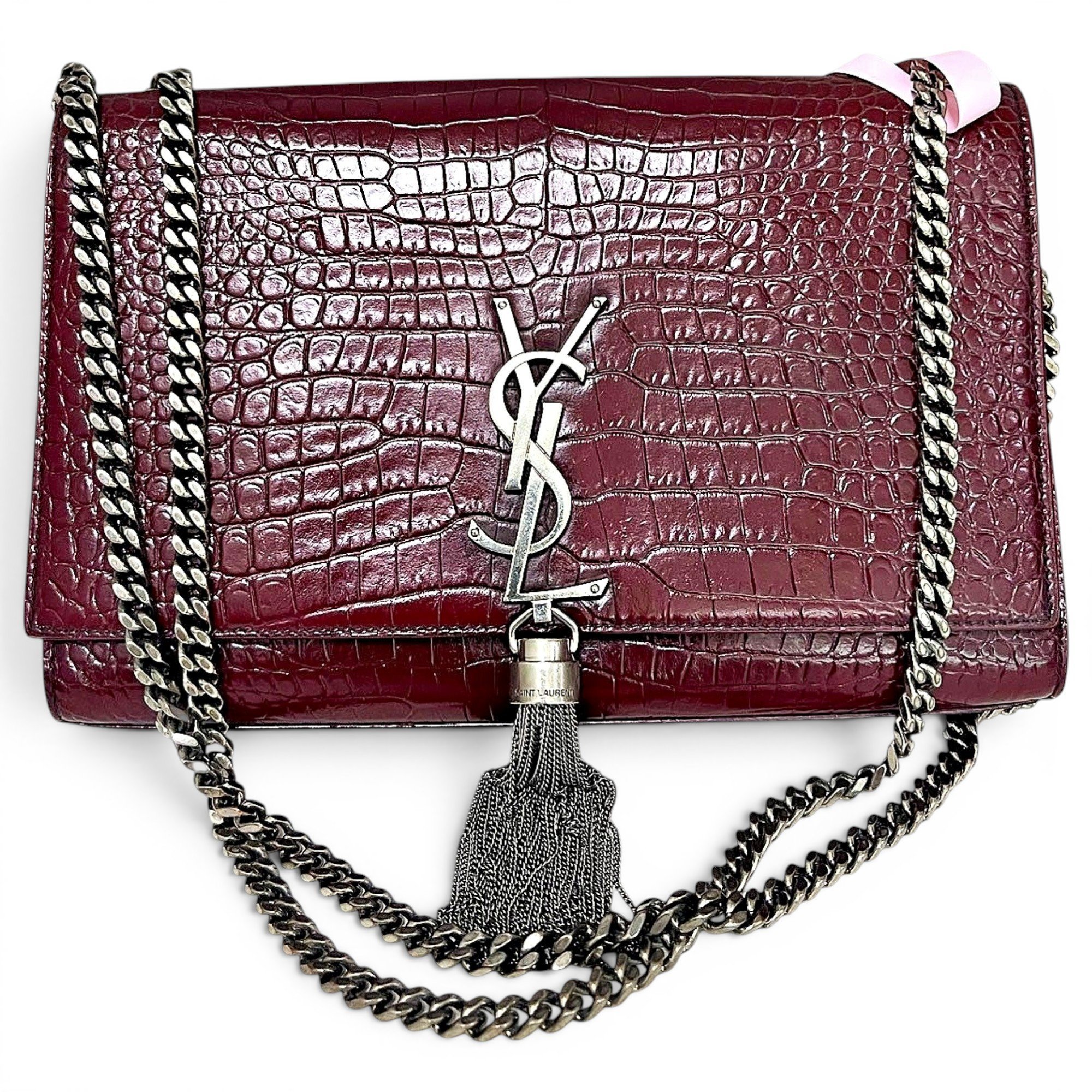 Pompom Kate leather handbag