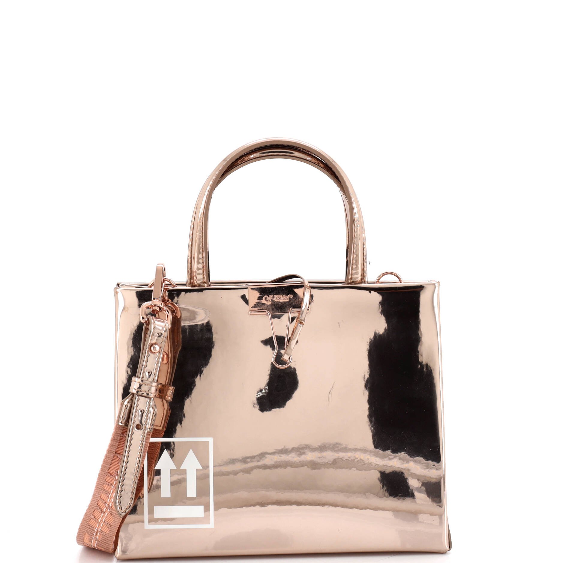 Box Tote Printed Patent Mini