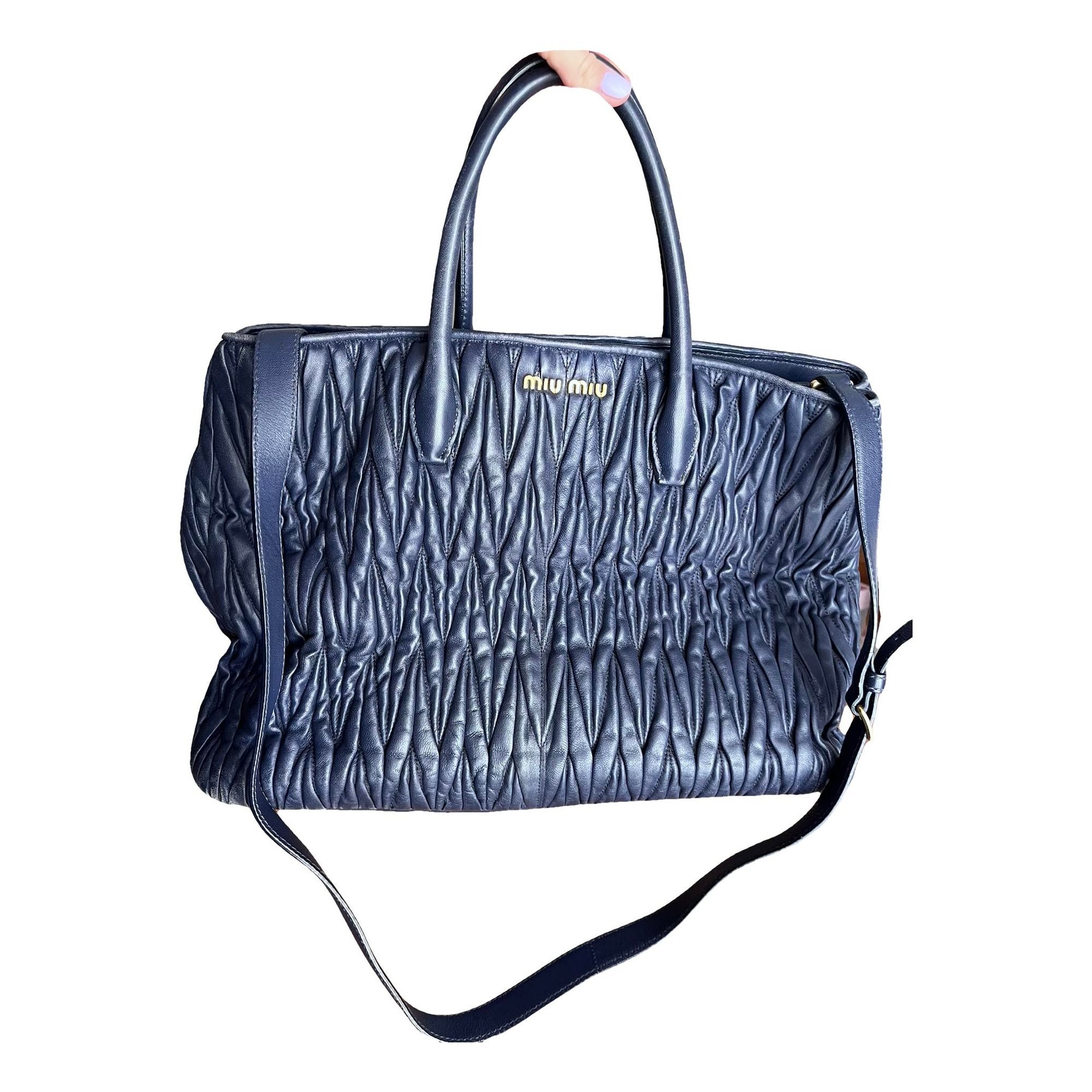 Miu Miu Matelassé leather tote