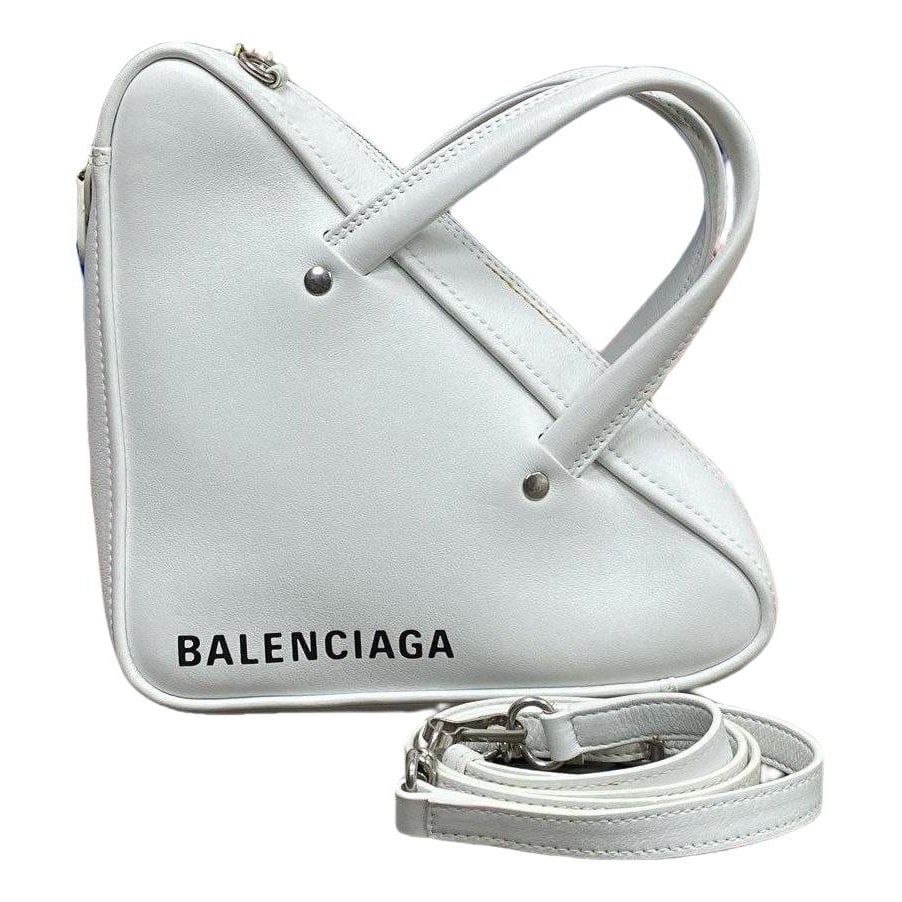 Triangle leather handbag
