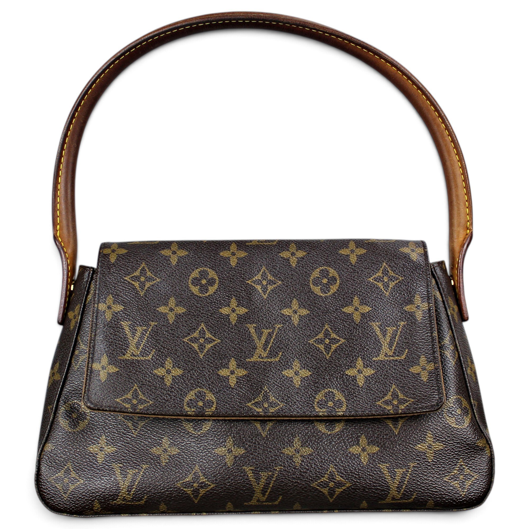 Looping leather handbag