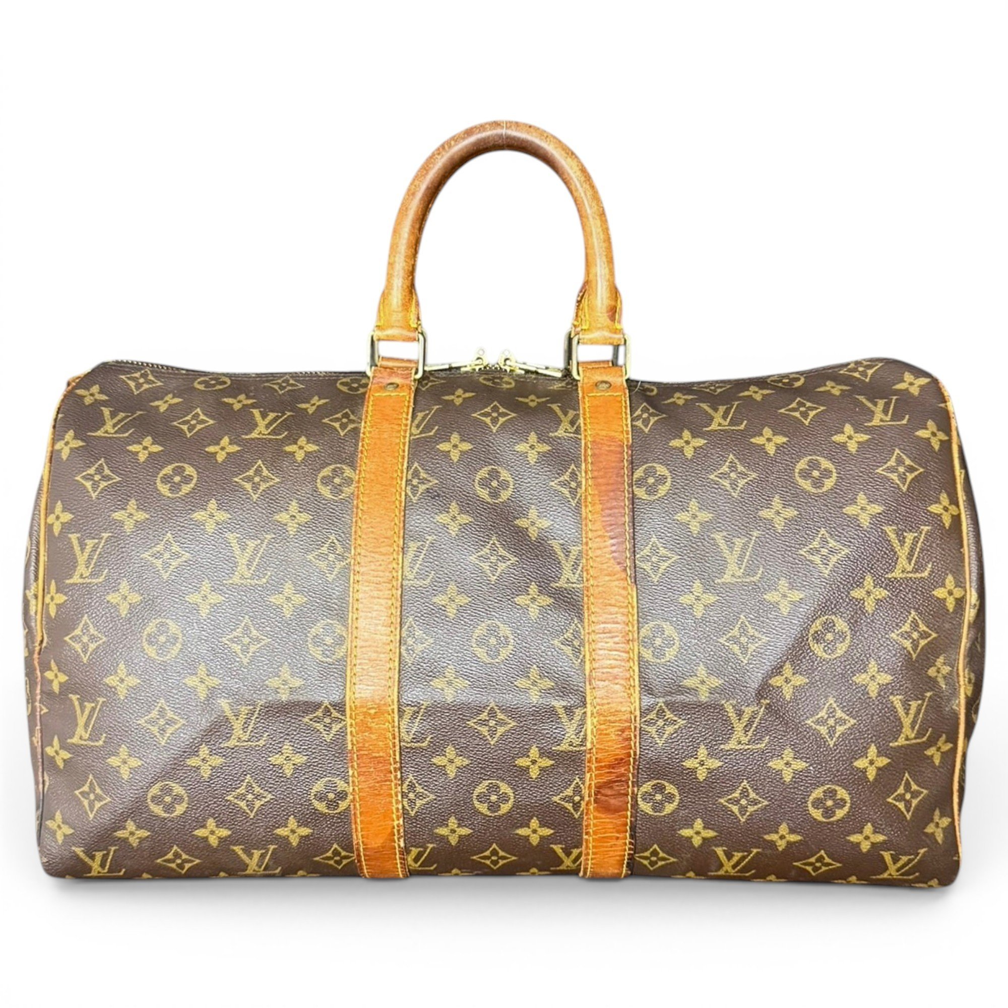 Keepall leather travel bag