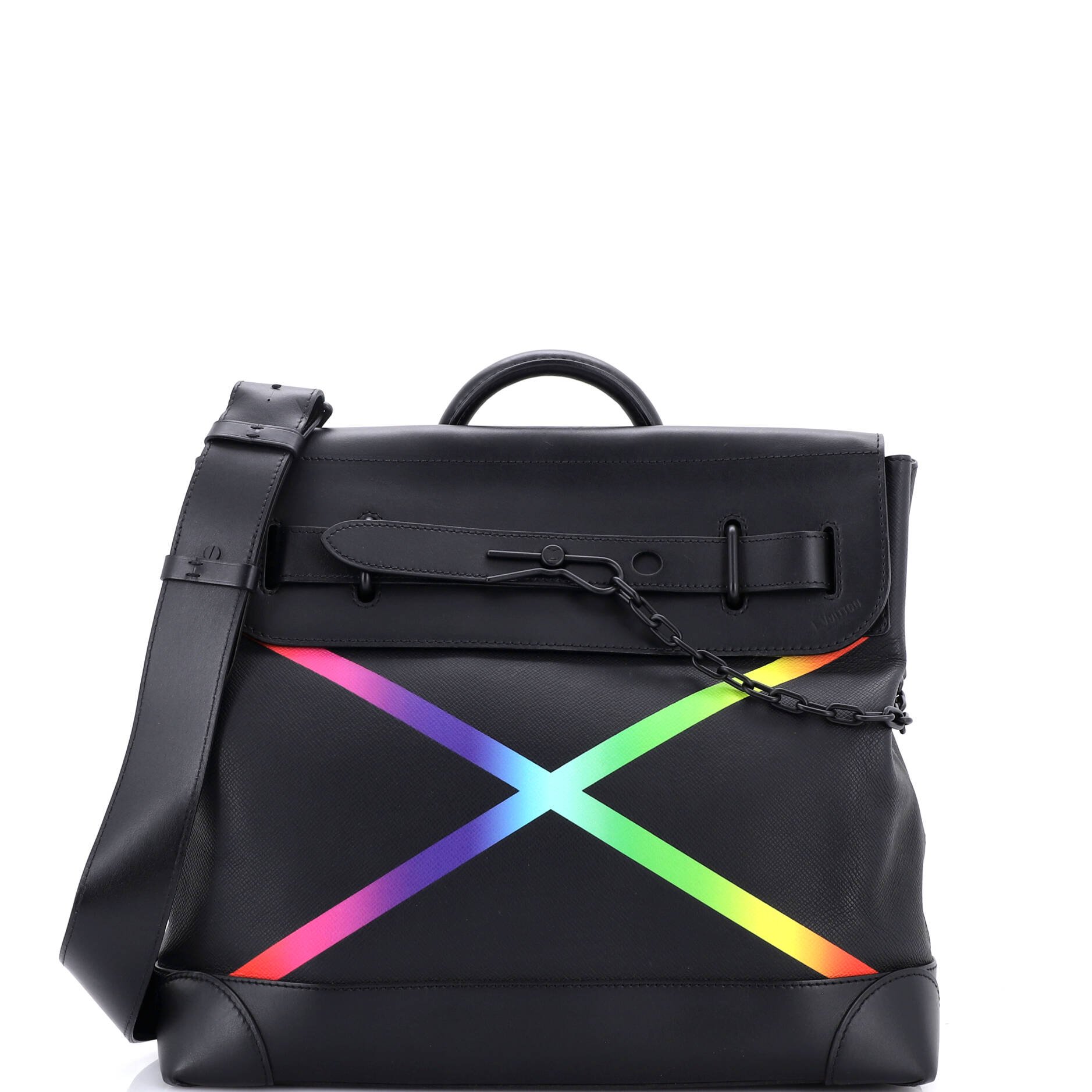 Louis Vuitton Steamer Bag Rainbow Taiga Leather PM