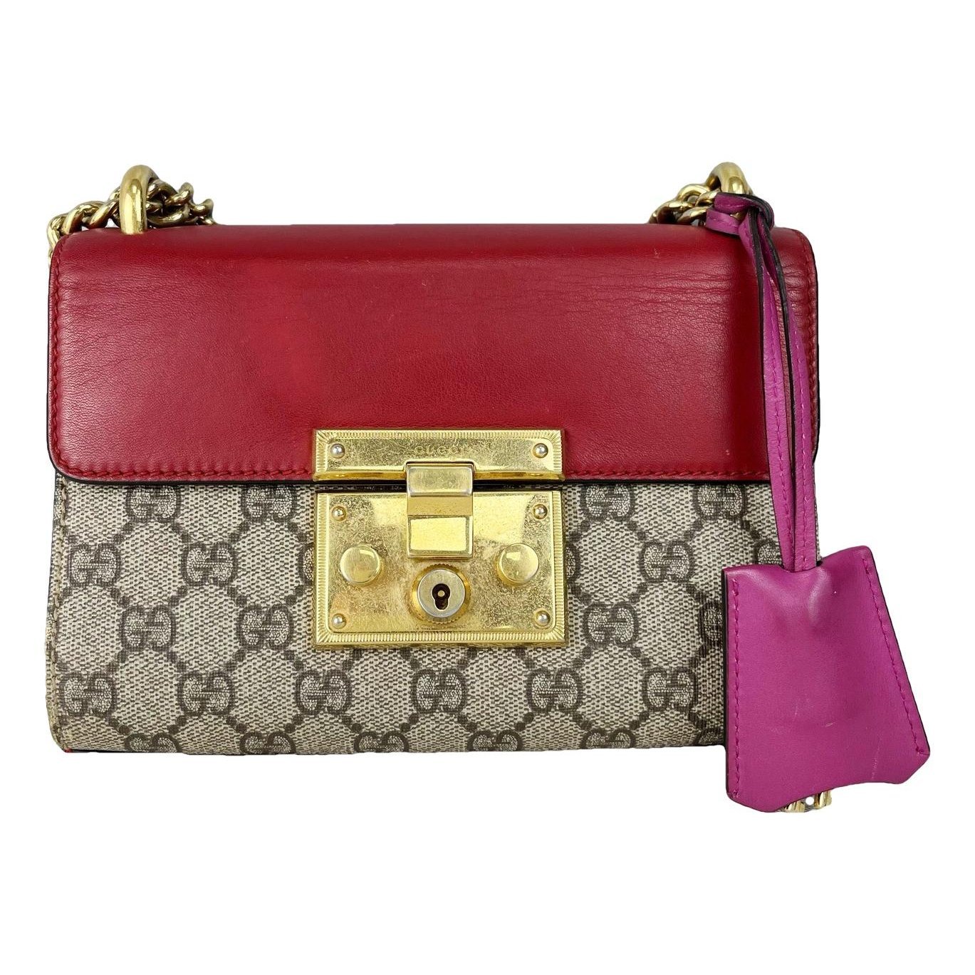 Padlock leather handbag