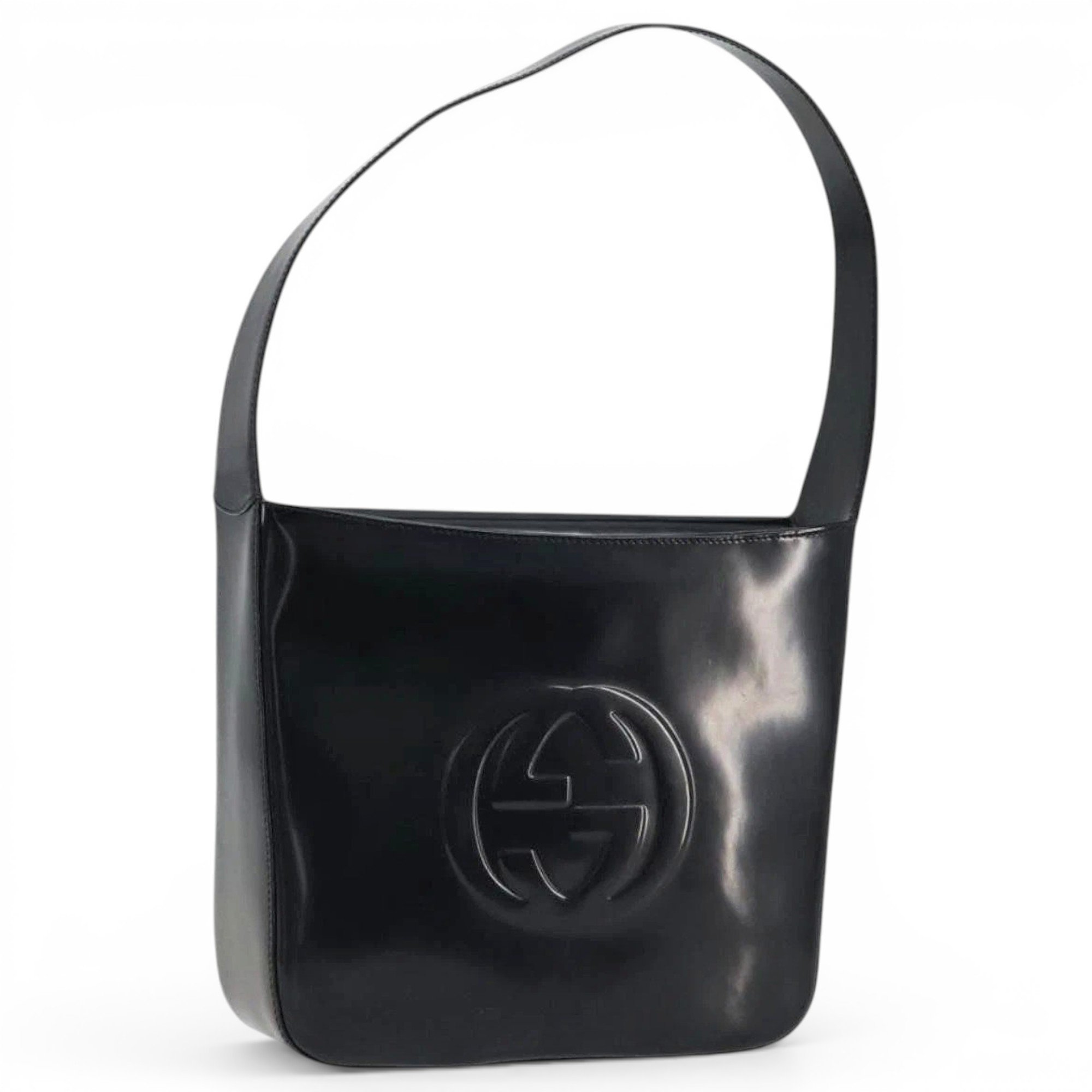 Patent leather handbag