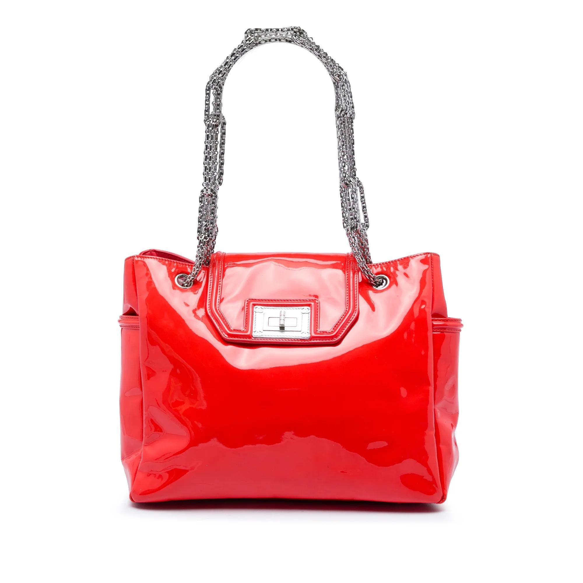 Mademoiselle patent leather handbag