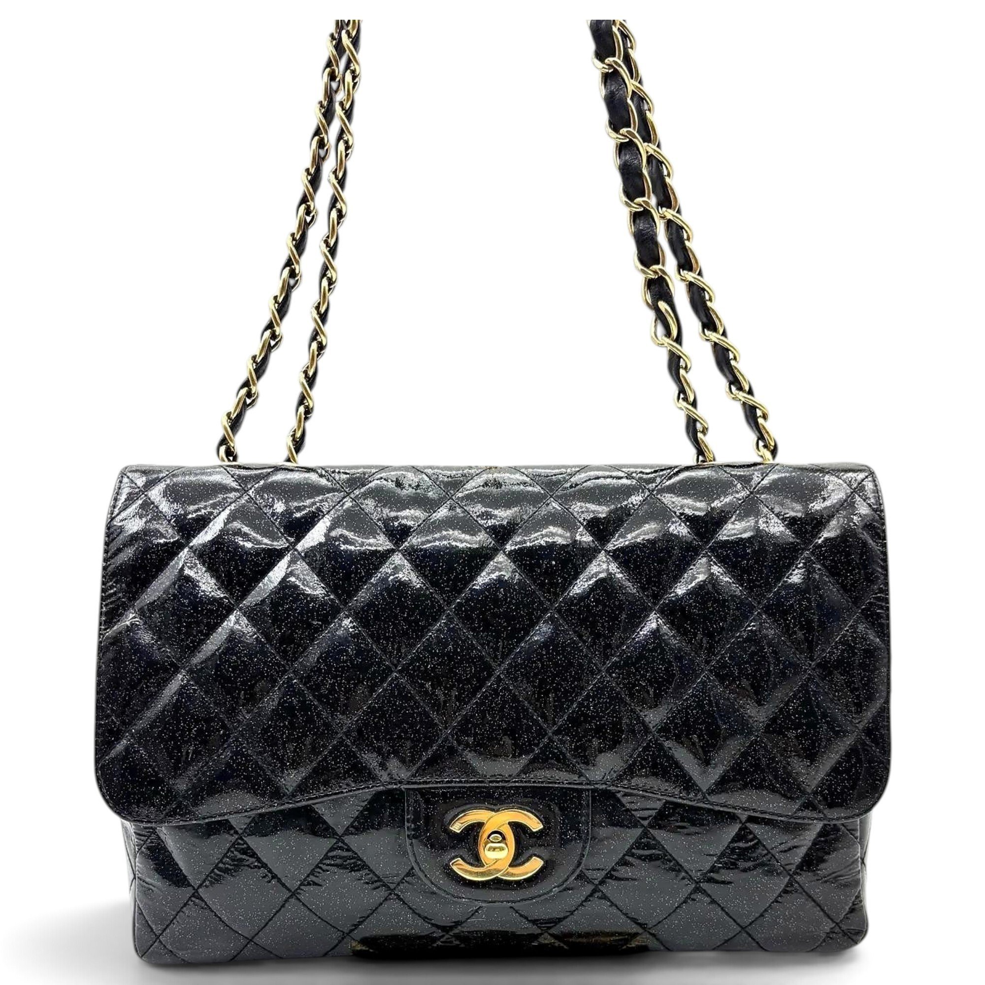 Patent leather handbag