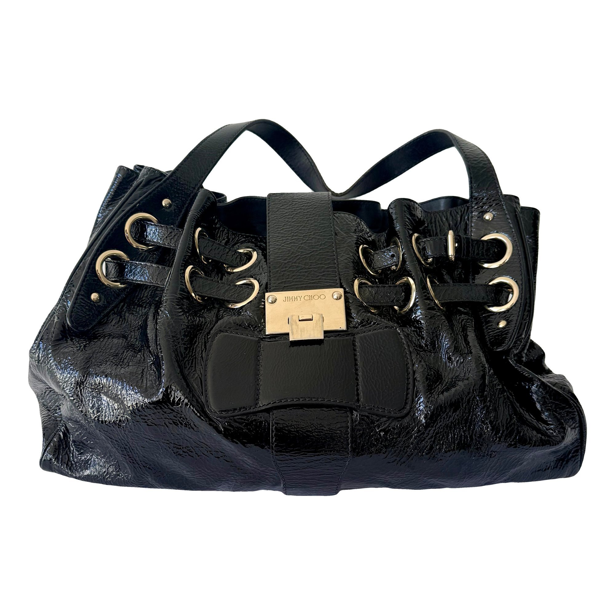 Patent leather handbag