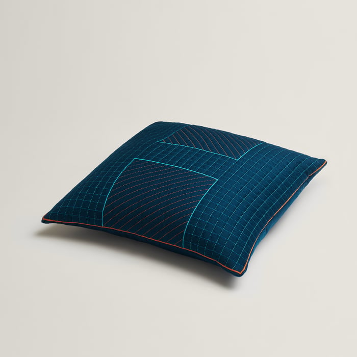 Indigo Almofada H Quadrillé