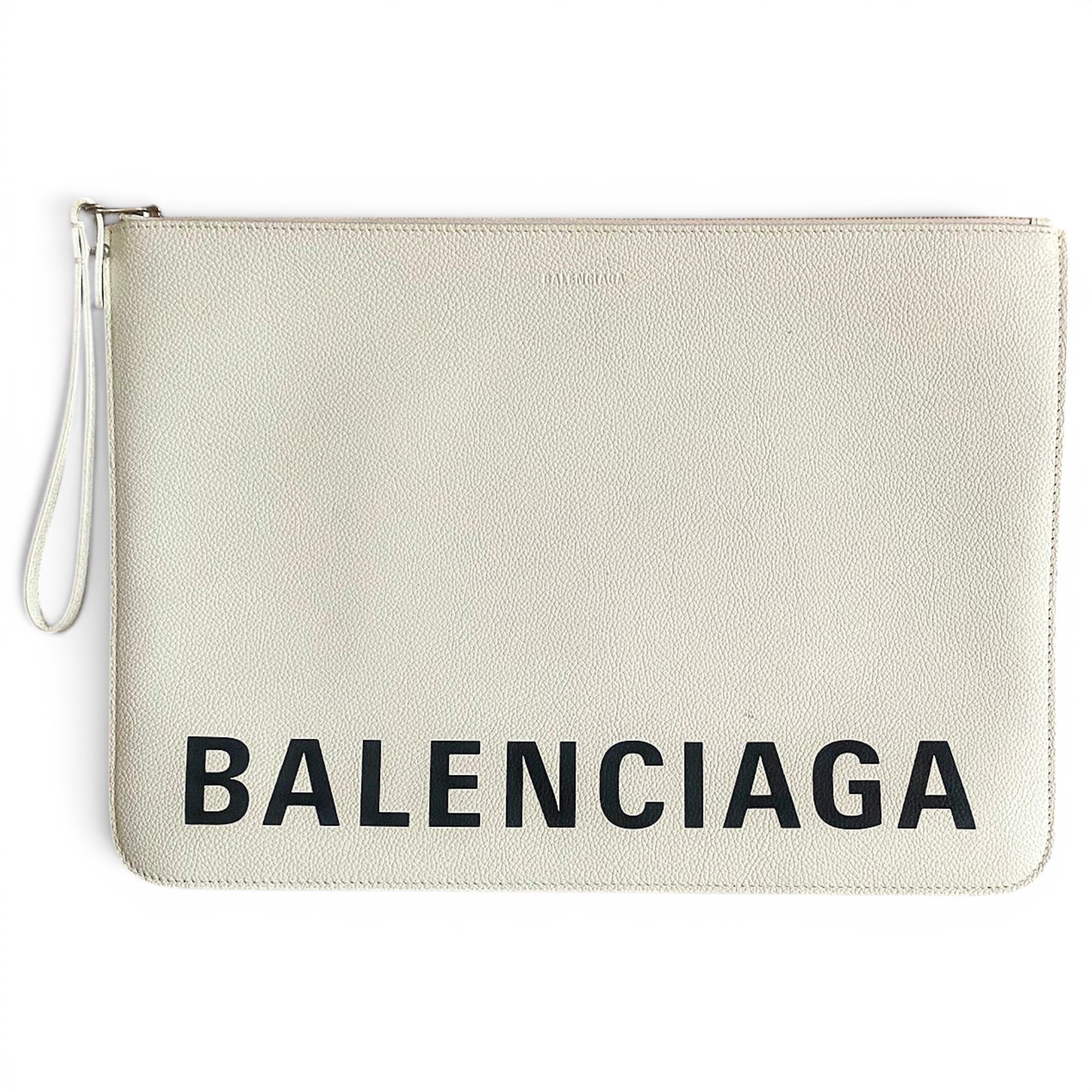 Leather clutch bag