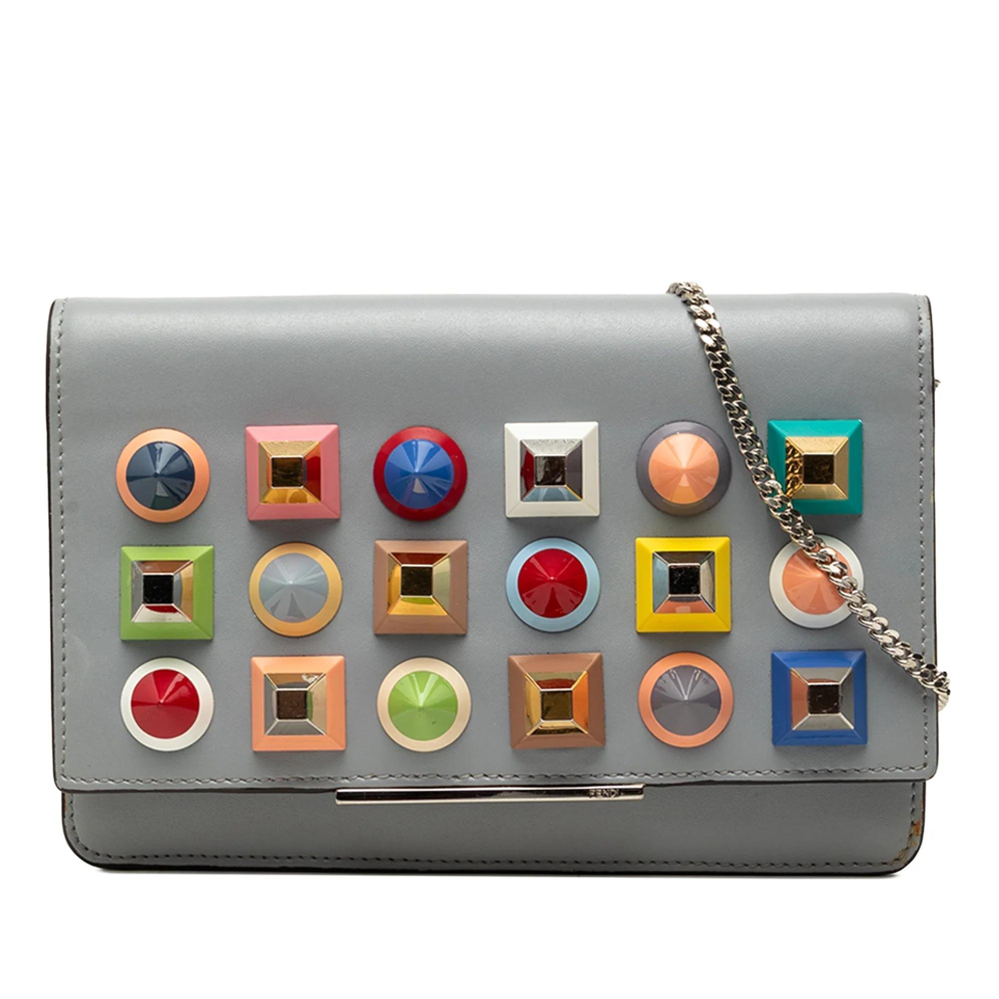 Wallet On Chain leather crossbody bag