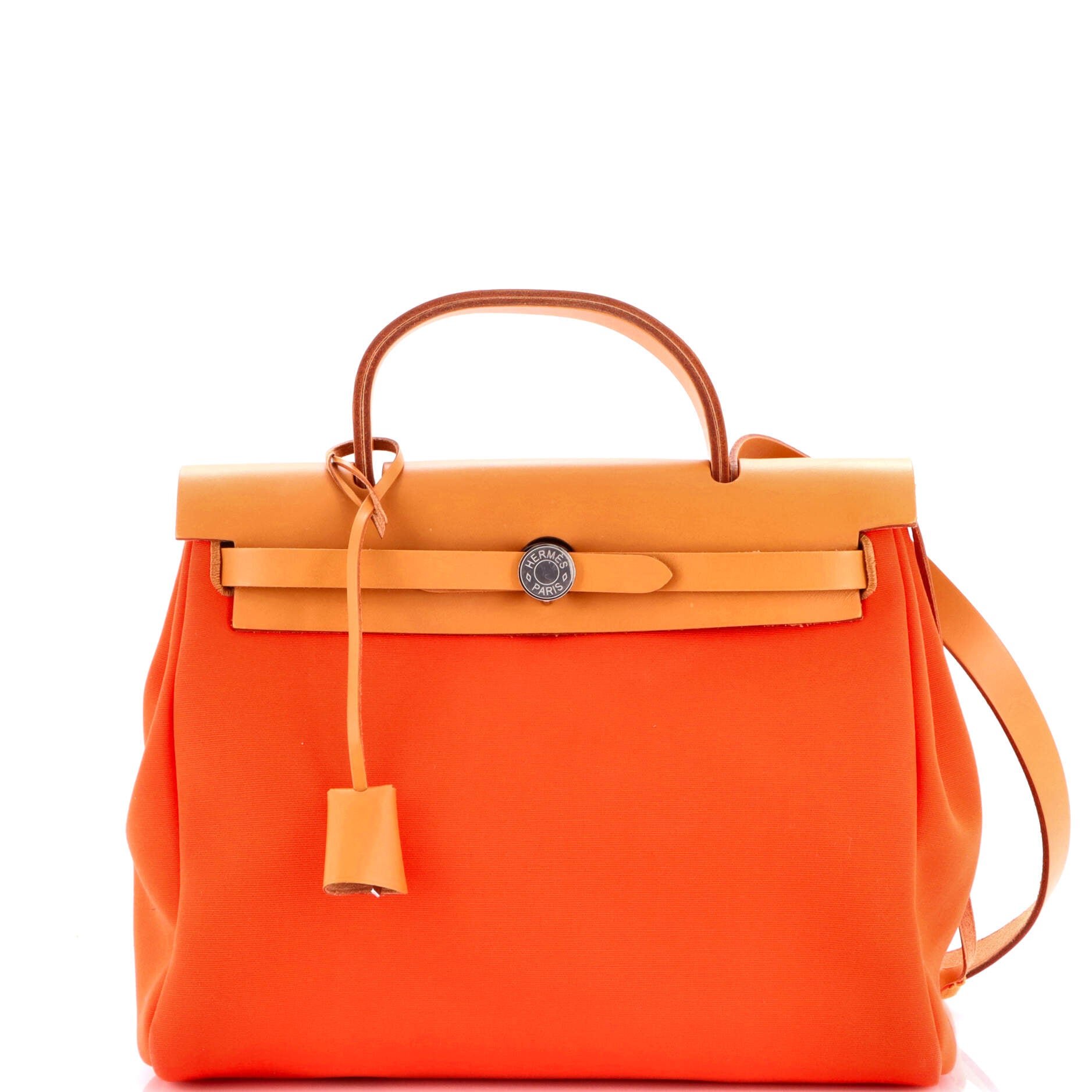 Hermes Herbag Zip Leather and Toile 31