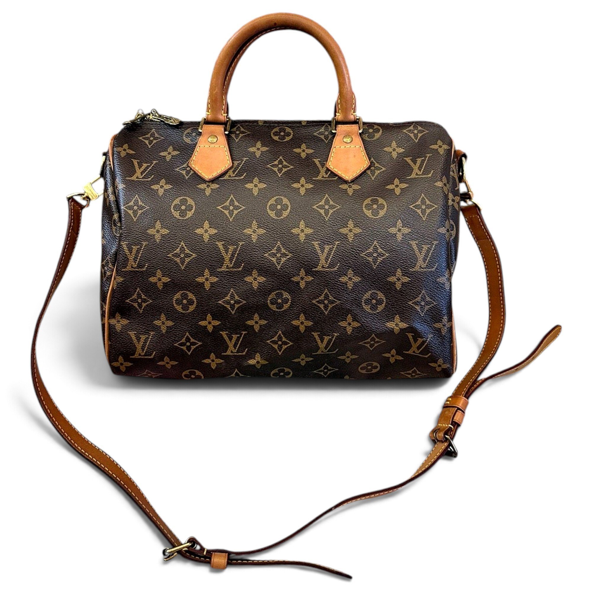 Louis Vuitton Speedy Bandoulière cloth bowling bag
