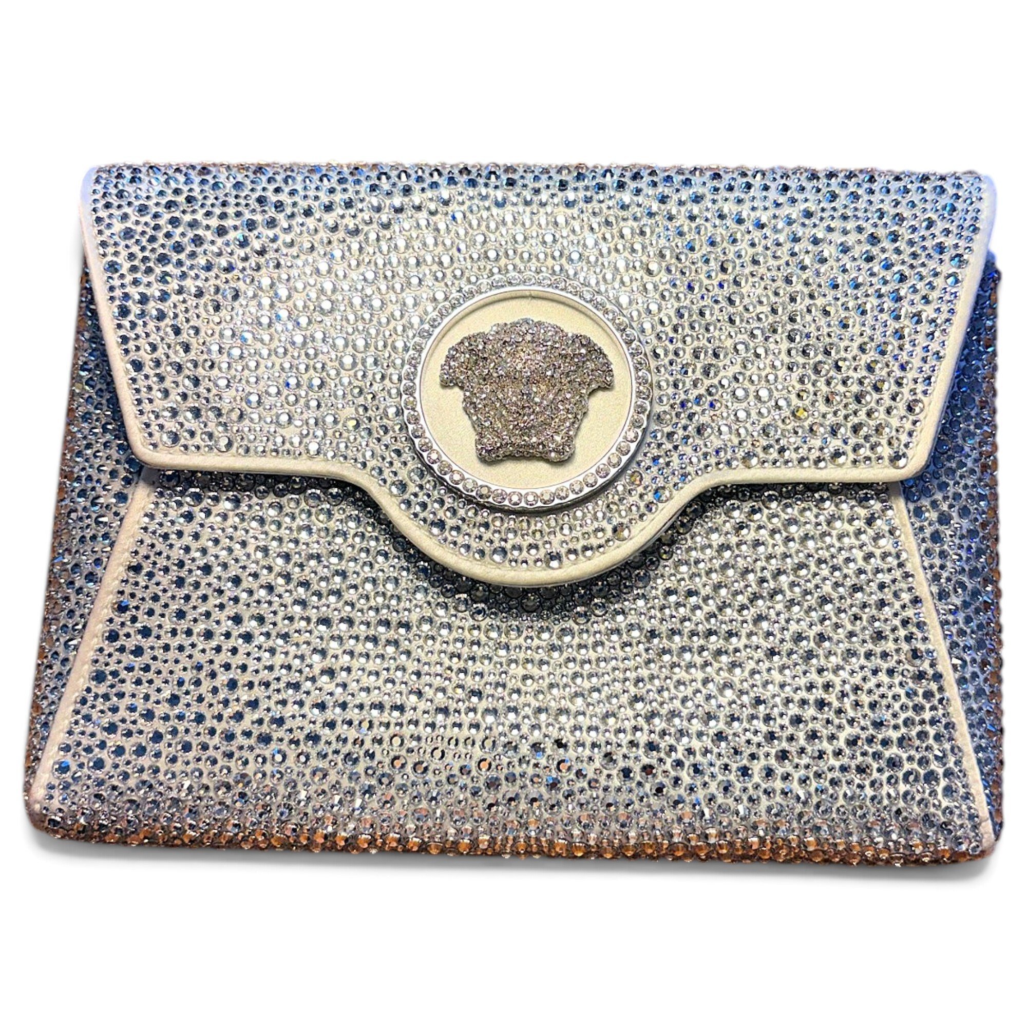 La Medusa glitter clutch bag