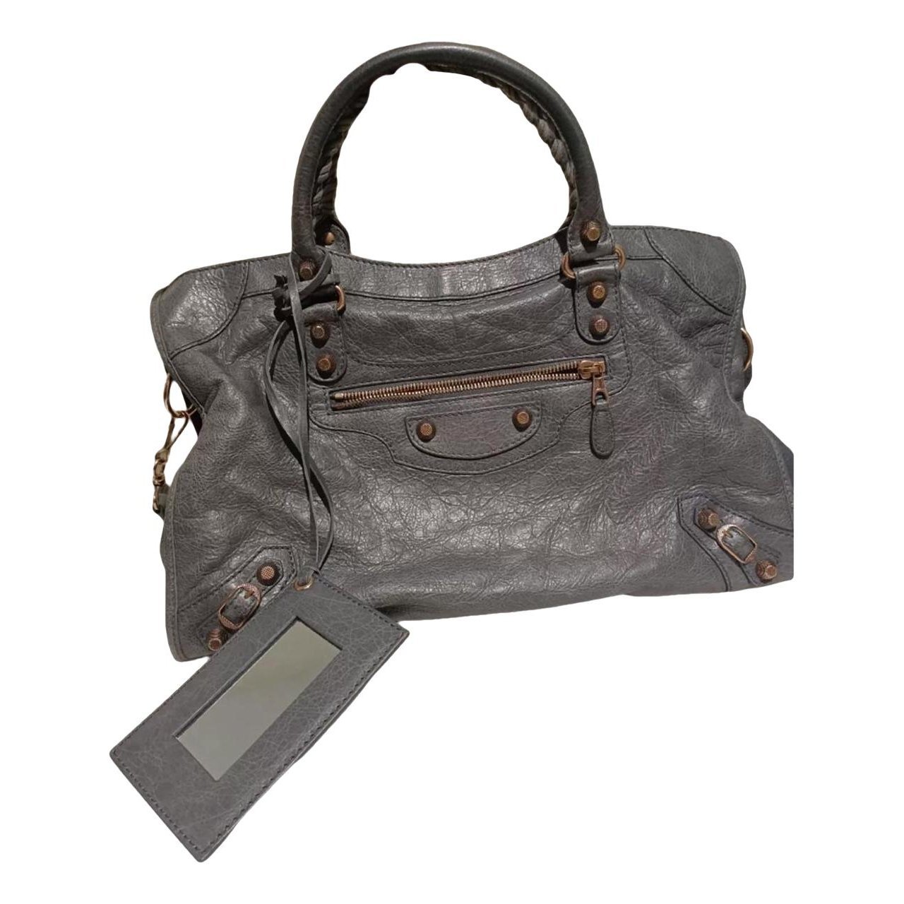City leather handbag