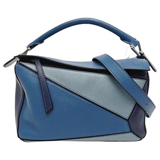 Puzzle leather handbag