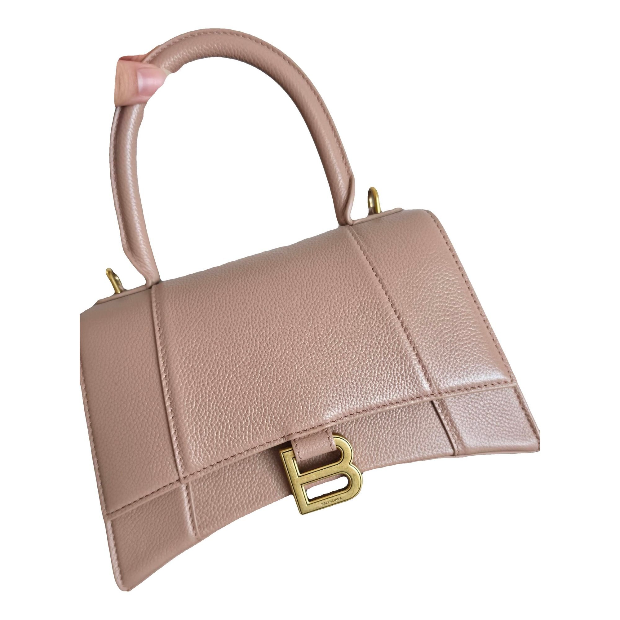 Hourglass leather crossbody bag