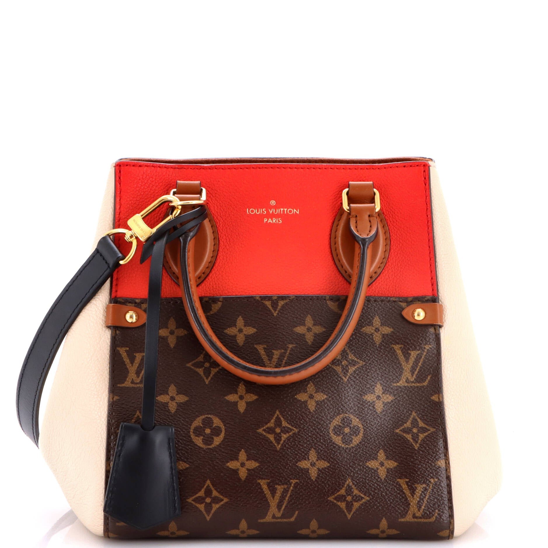 Fold Tote Monogram Canvas and Leather PM