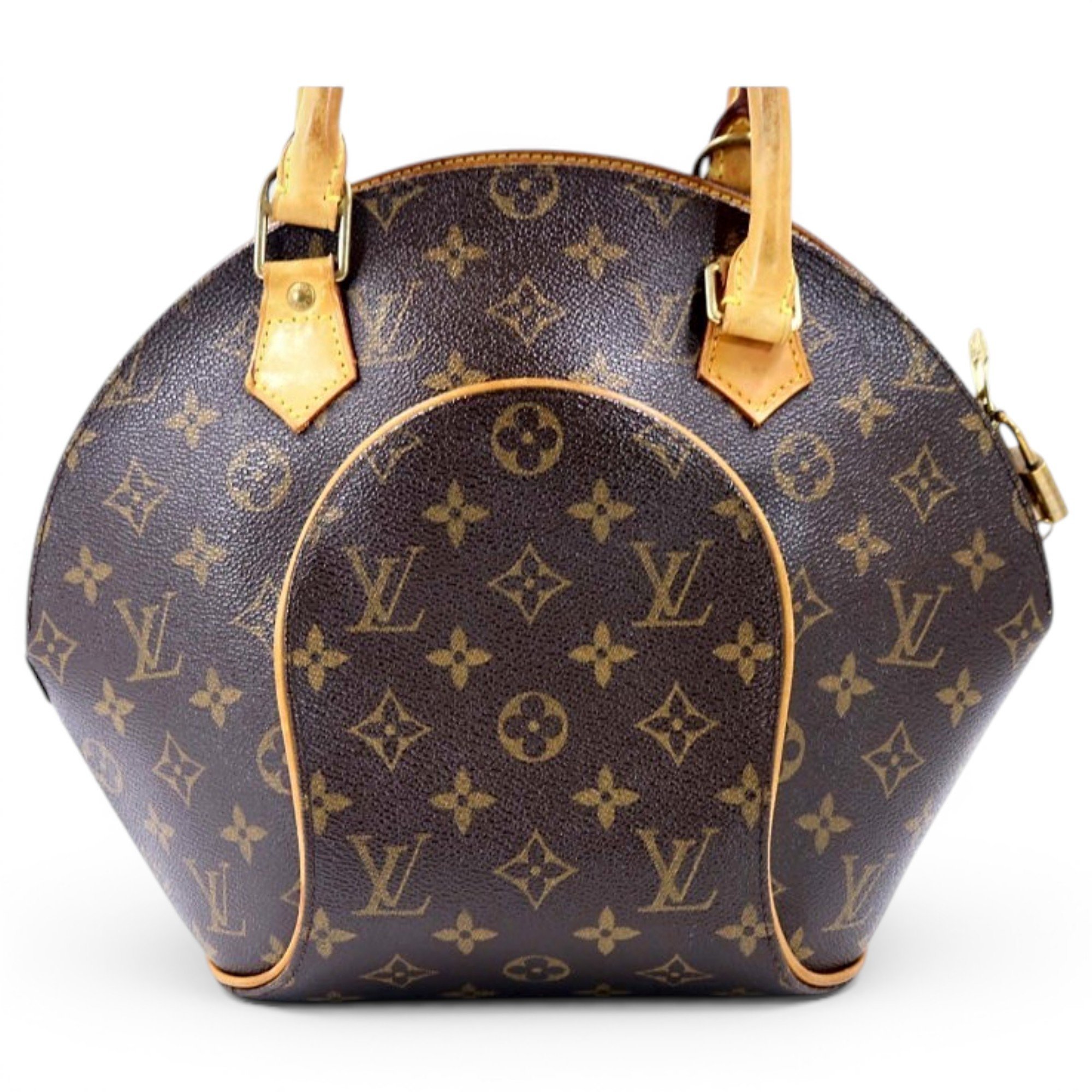 Ellipse leather handbag
