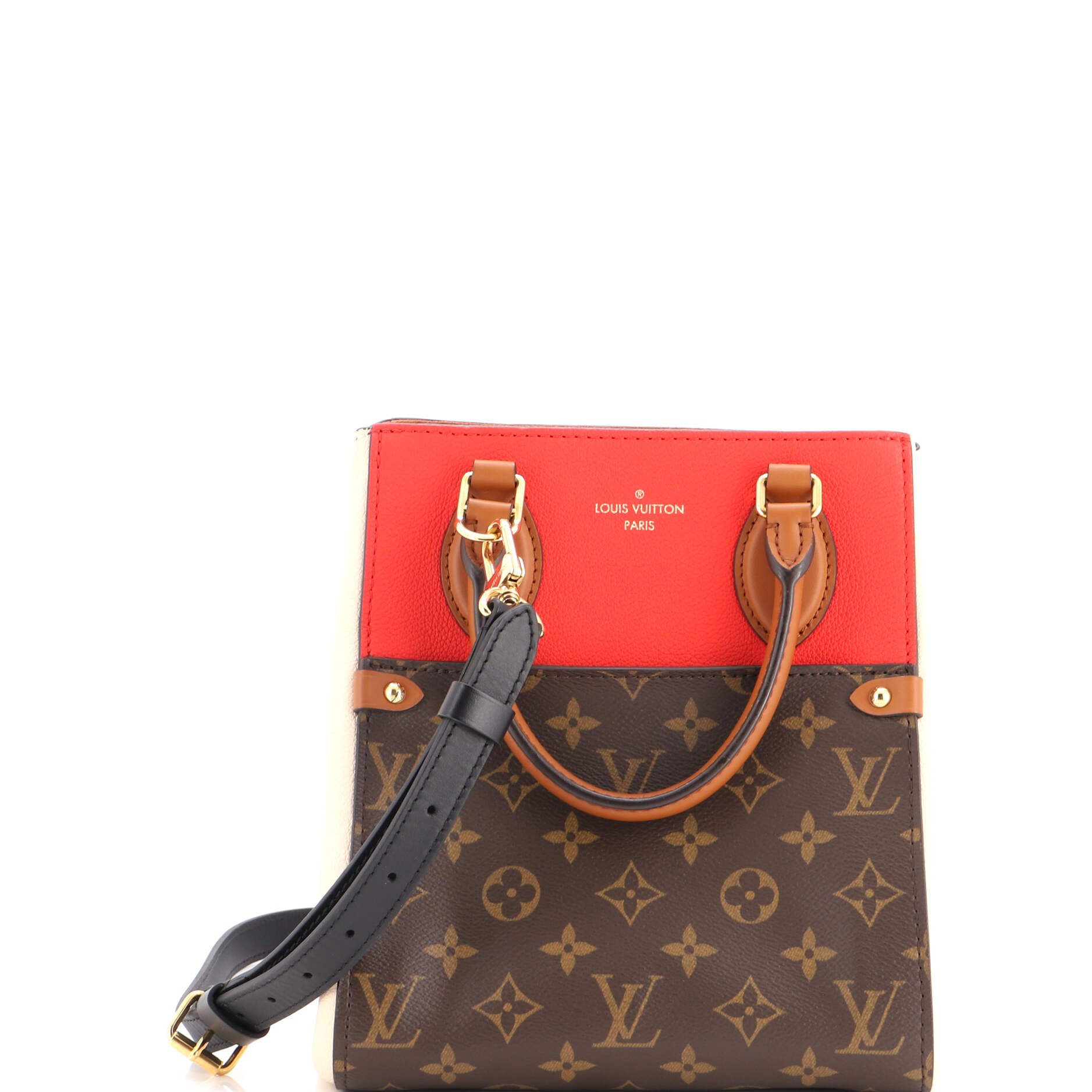 Fold Tote Monogram Canvas and Leather PM