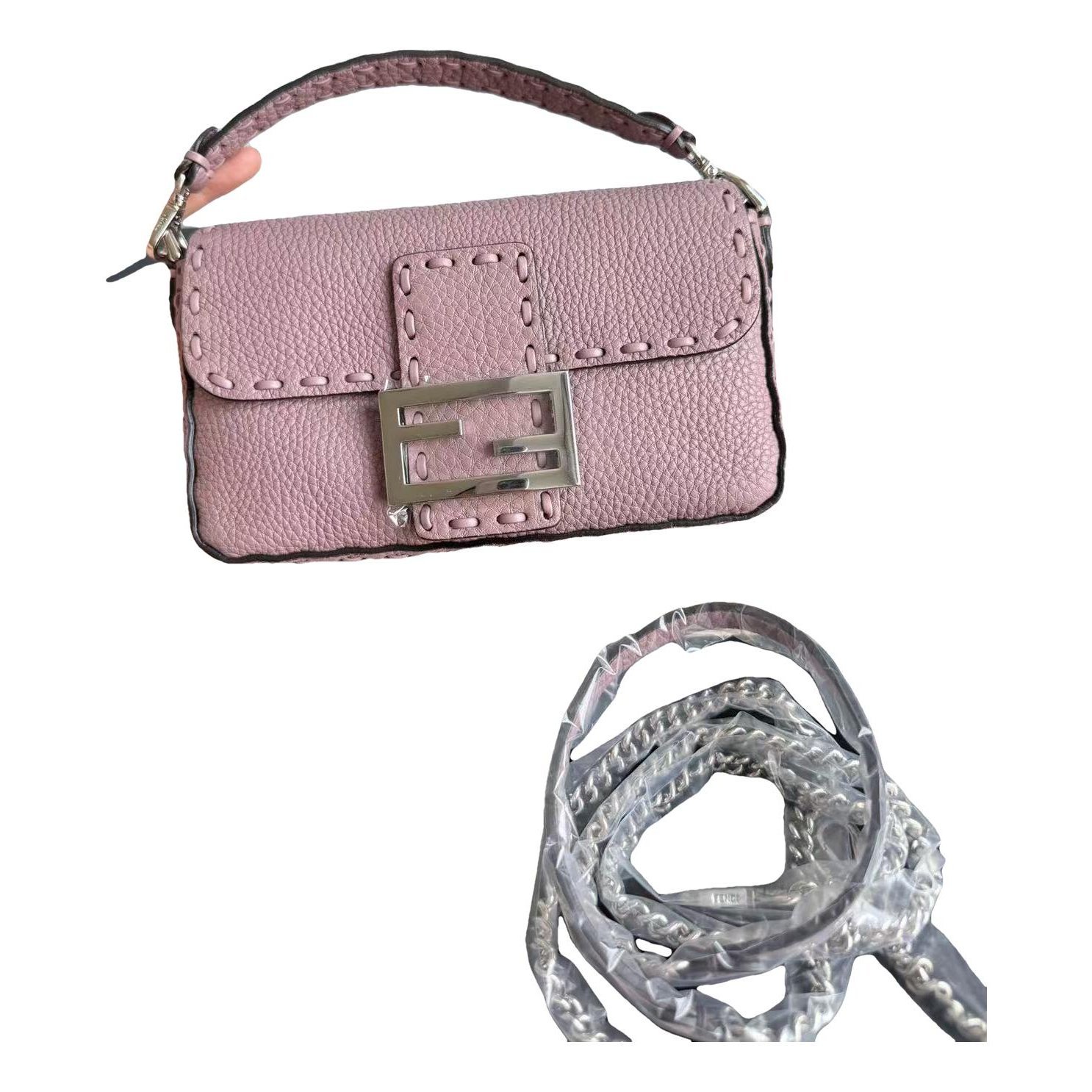 Baguette leather handbag
