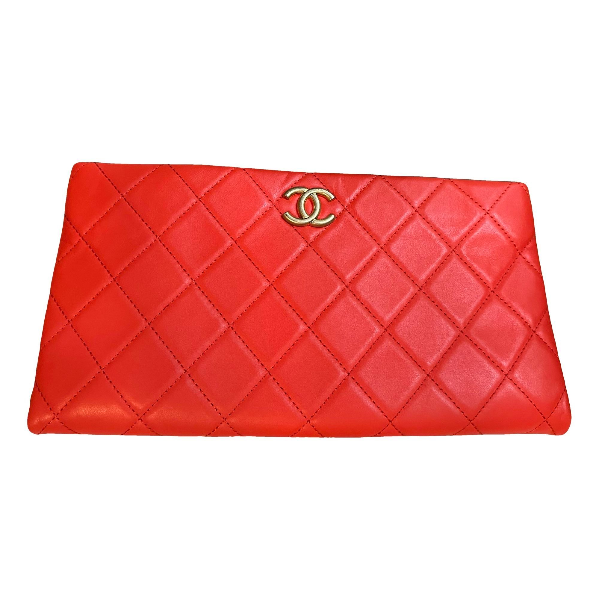Leather clutch bag