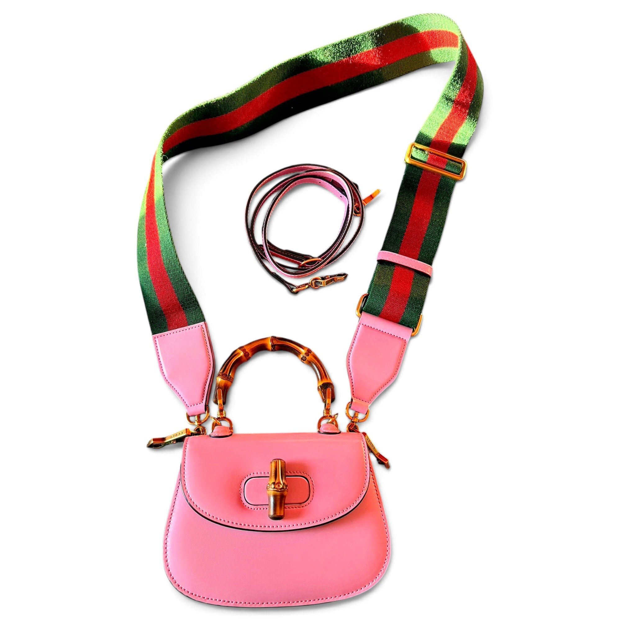 Convertible Bamboo Top Handle leather handbag