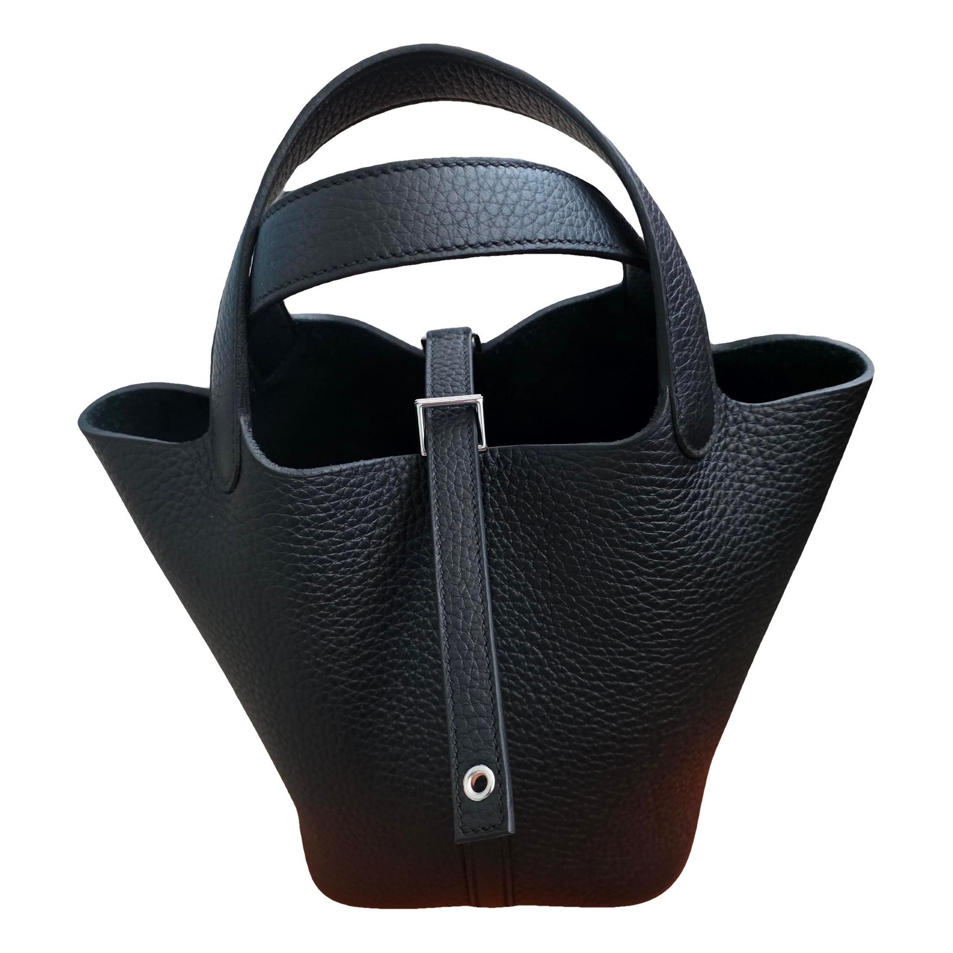 Picotin leather tote