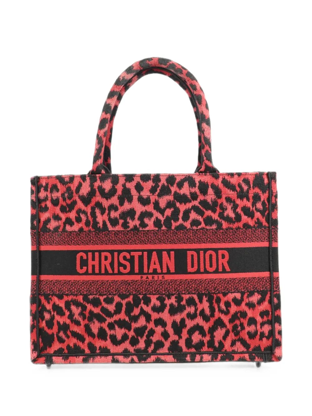 medium Book Tote leopard-print tote bag