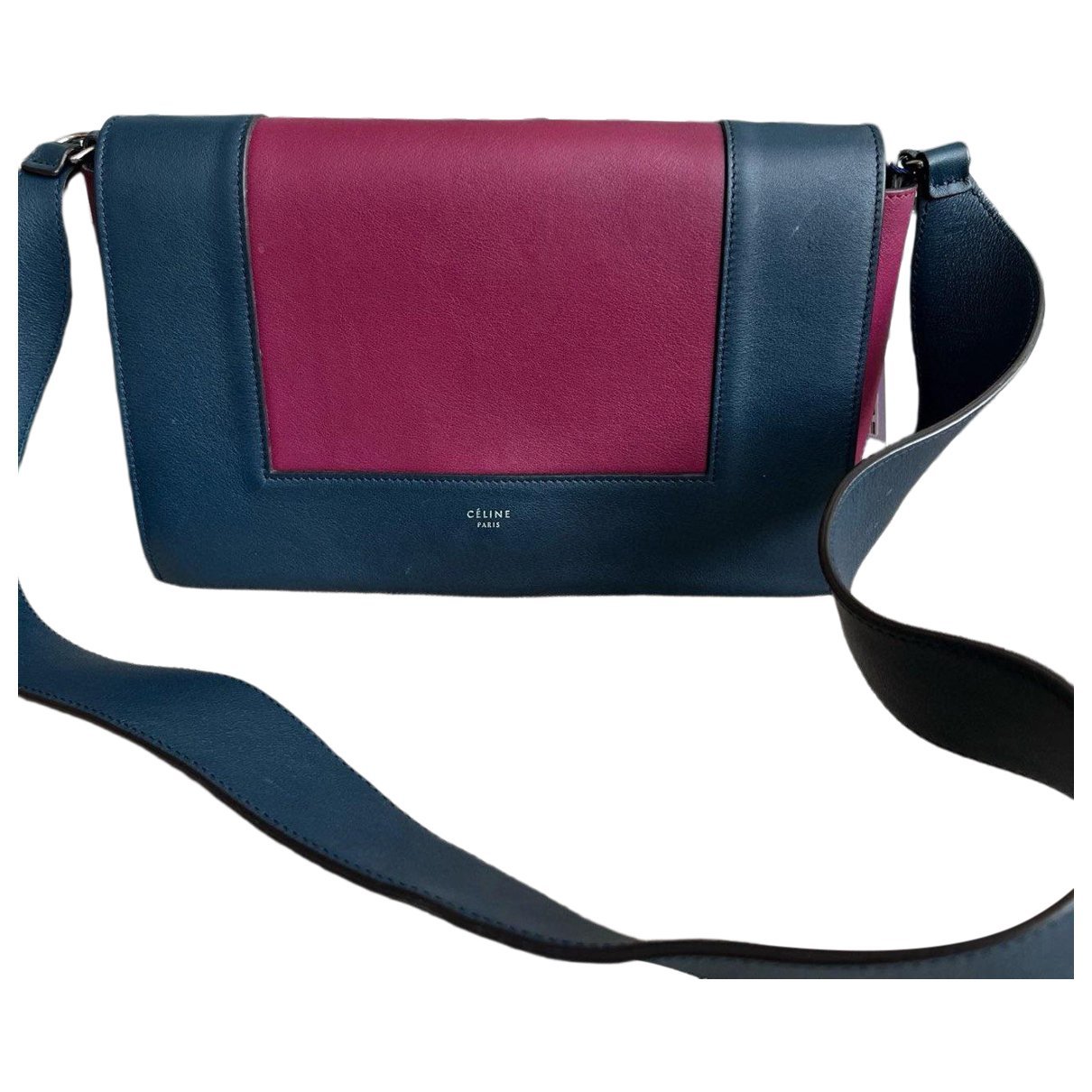 Frame leather handbag
