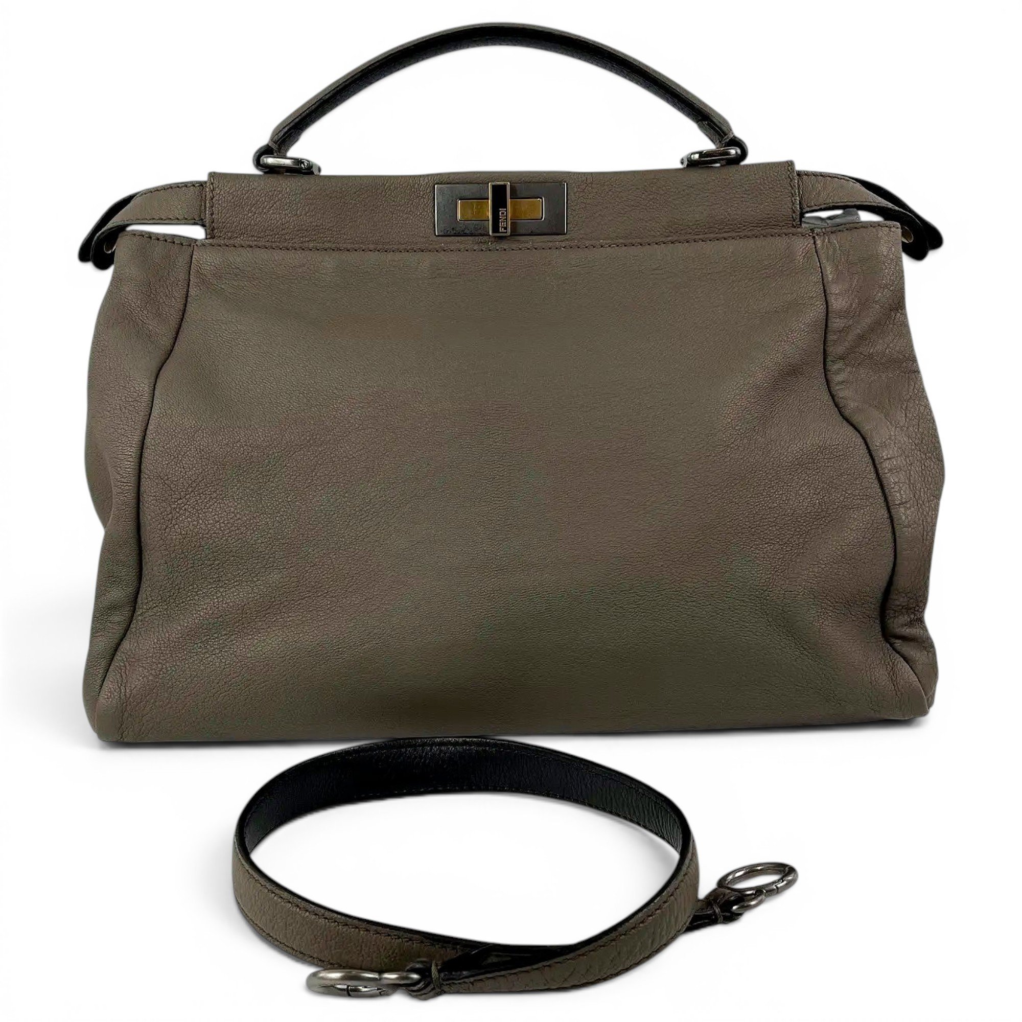 Peekaboo leather handbag