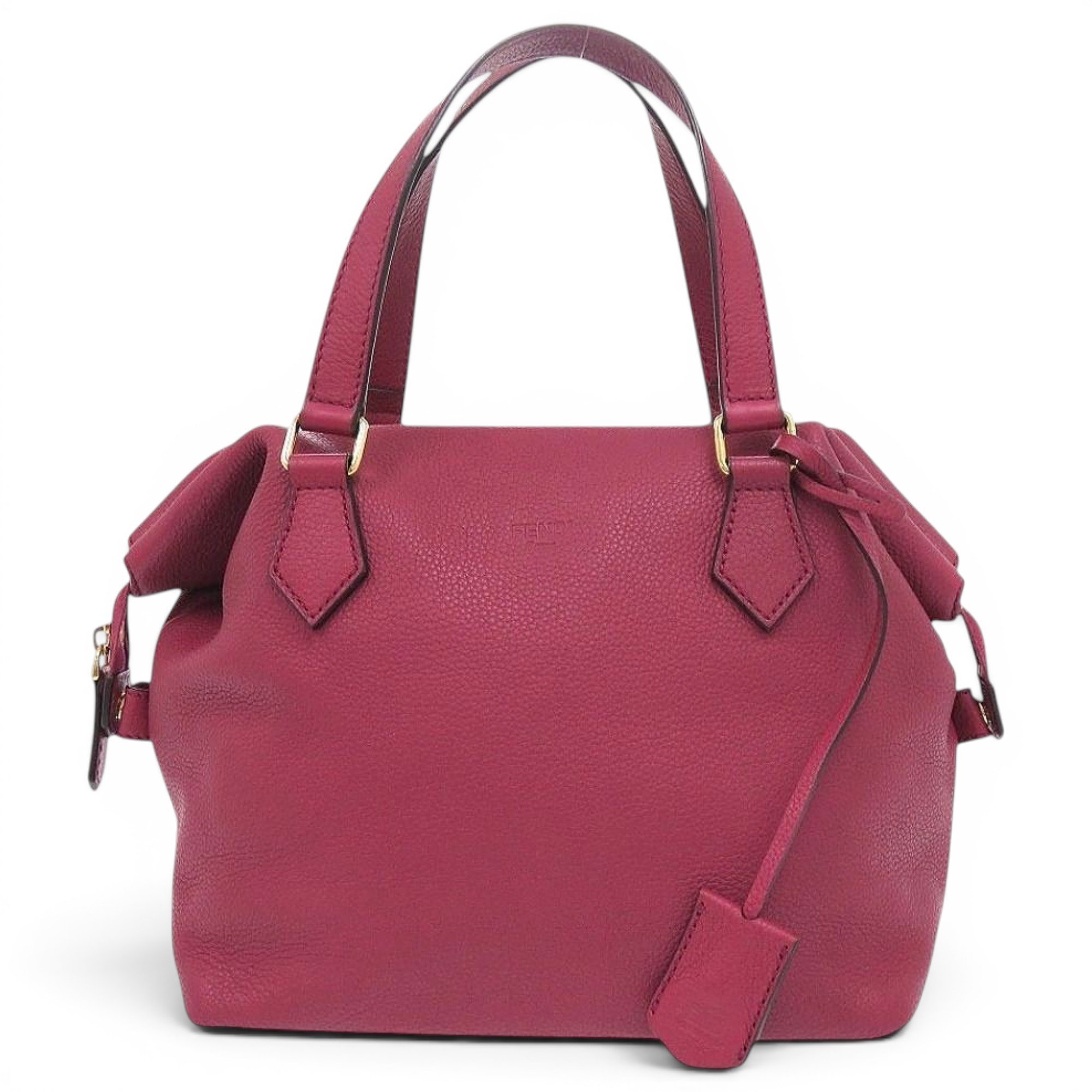 Pocket leather handbag