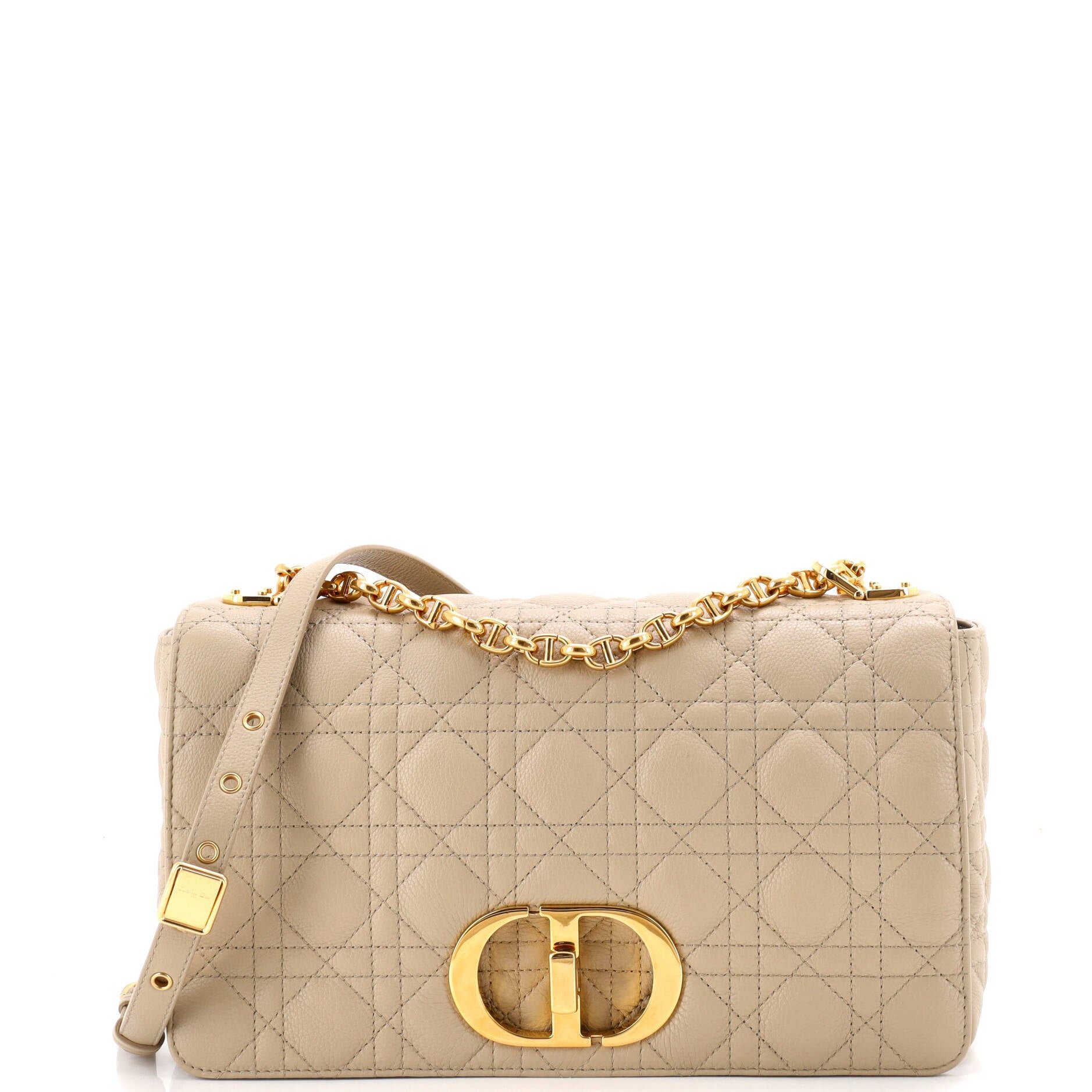 Caro Bag Cannage Quilt Calfskin Medium