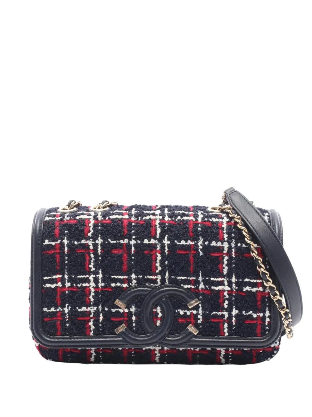 2021-2026 CC Tweed Filigree Flap crossbody bag