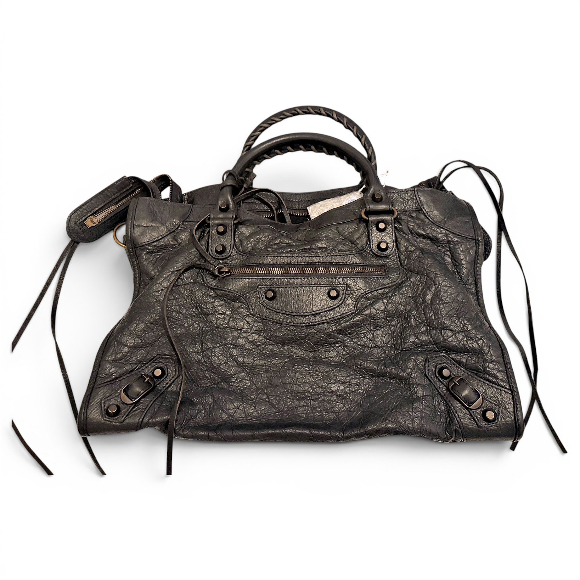 City leather handbag