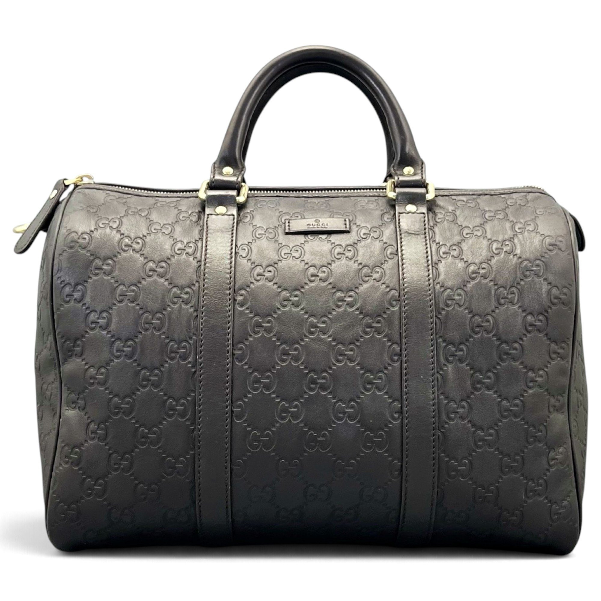 Boston leather bowling bag