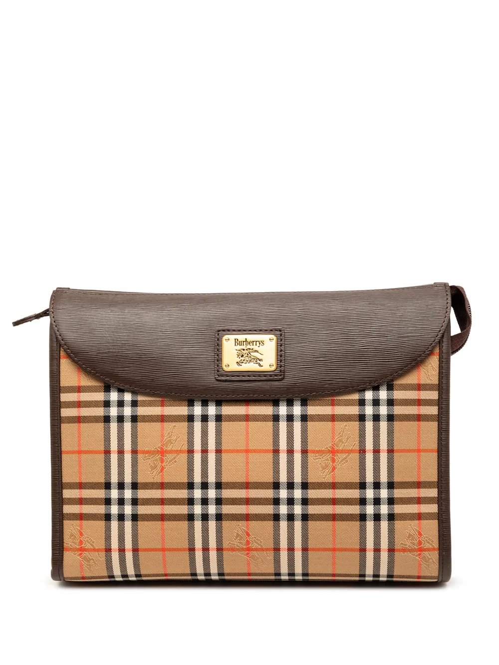 20th Century Haymarket Check Canvas clutch bag