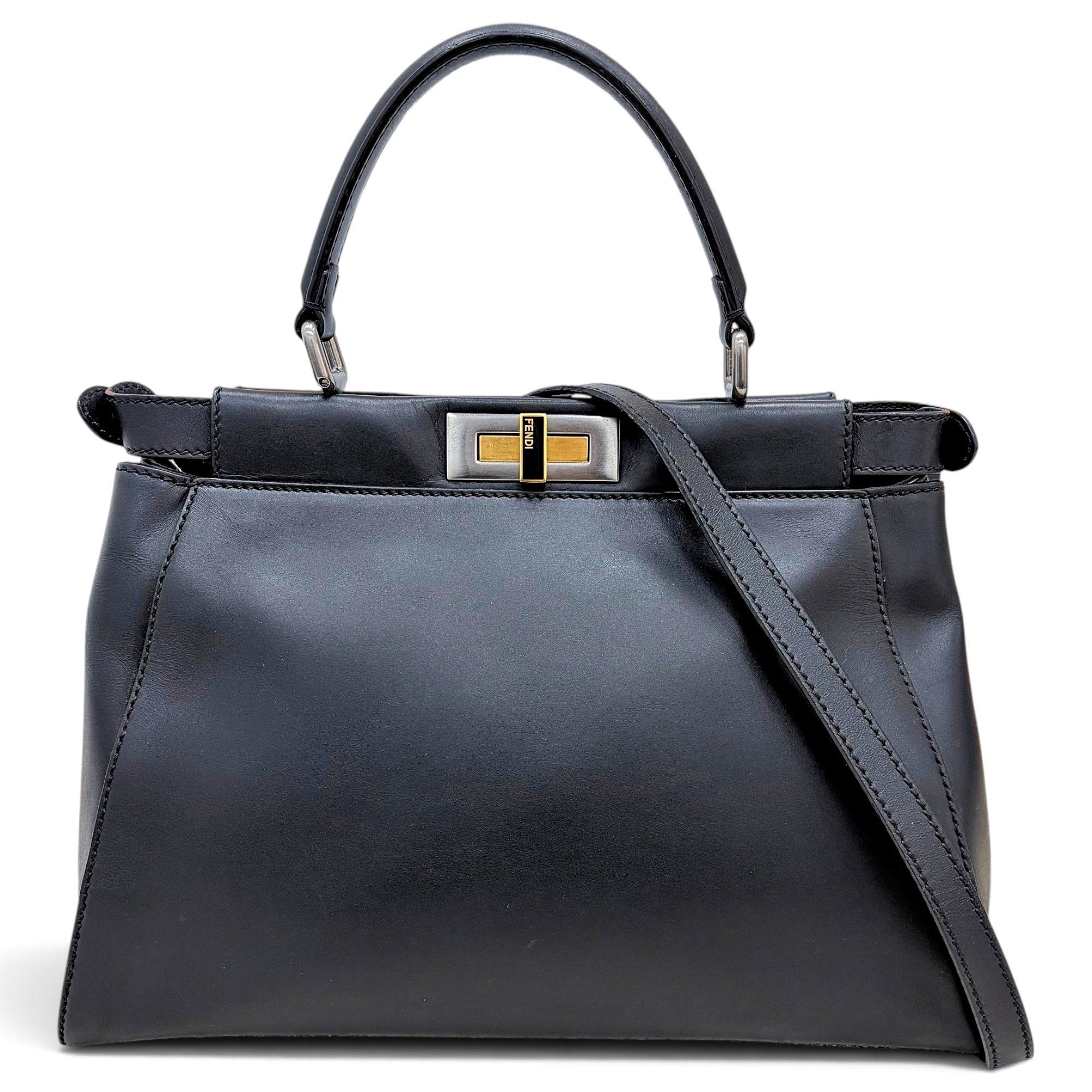 Peekaboo leather handbag