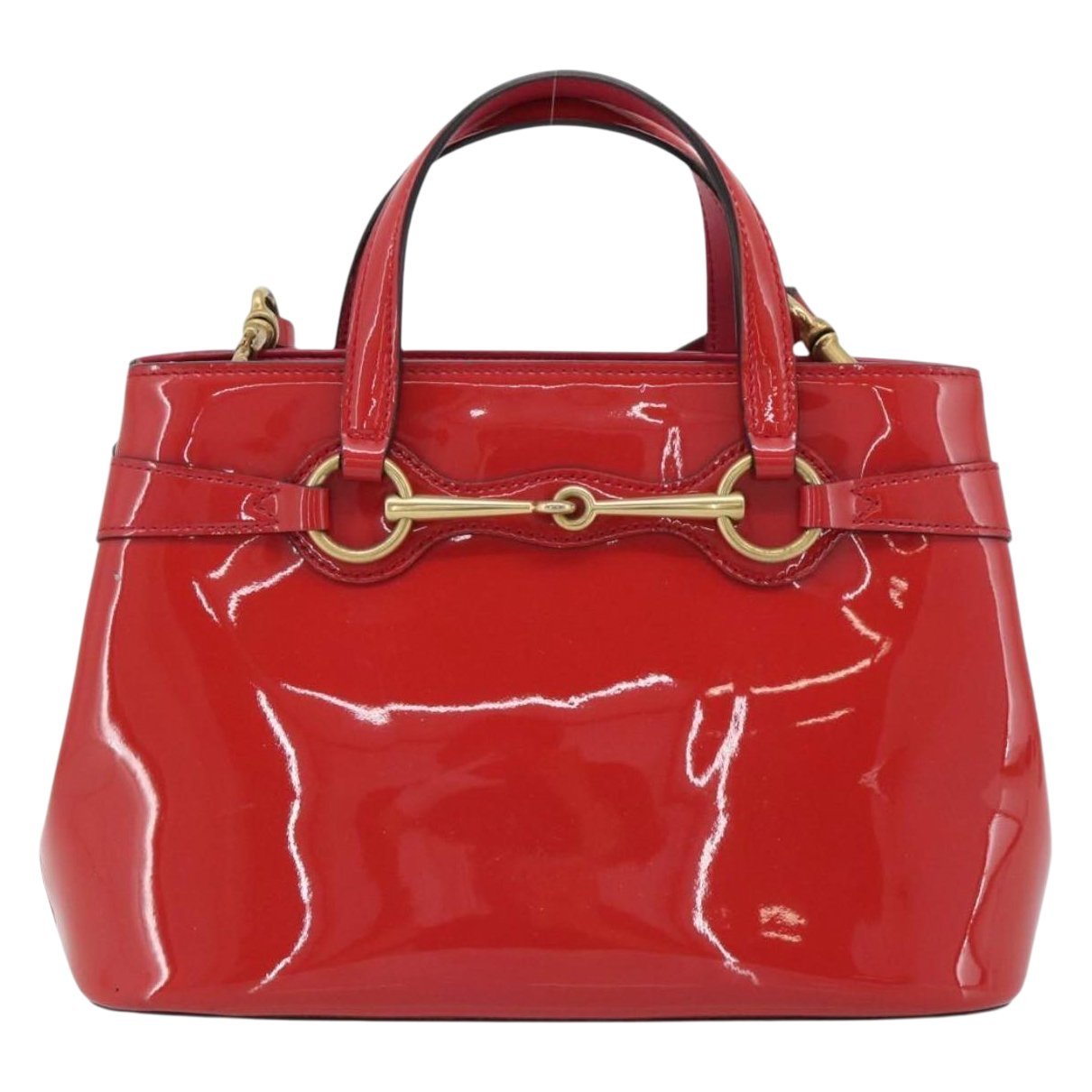 Bright Bit patent leather tote
