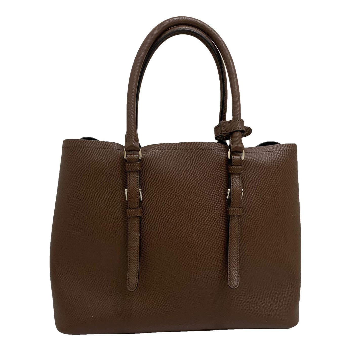 Double vegan leather handbag