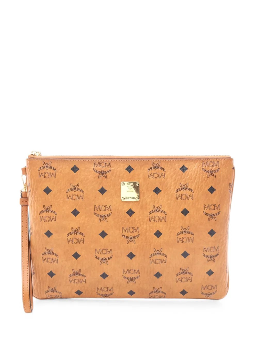 MCM 2010s Visetos leather clutch bag